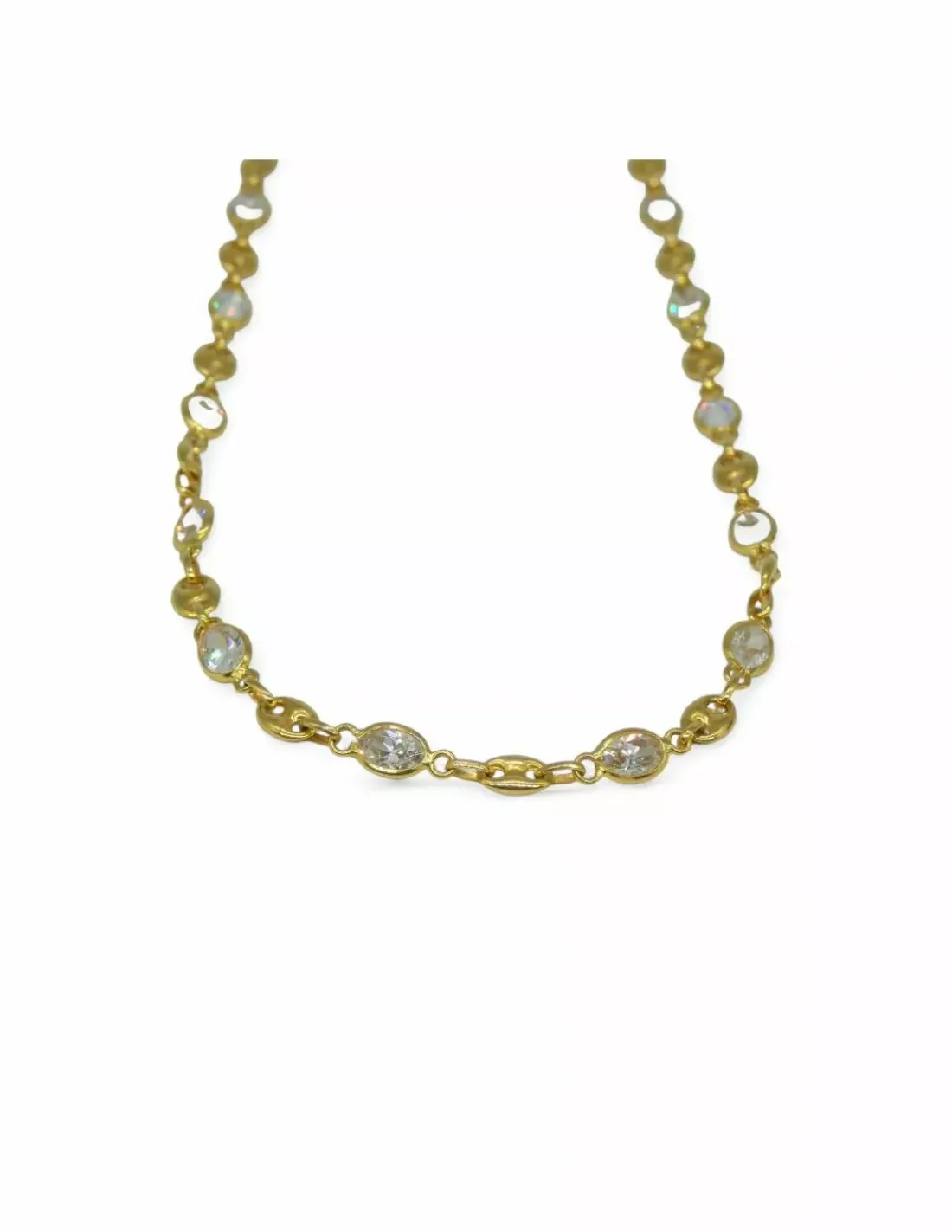 Online Cadena calabrote y circonitas oro 18k - 48cm Gargantillas De Oro