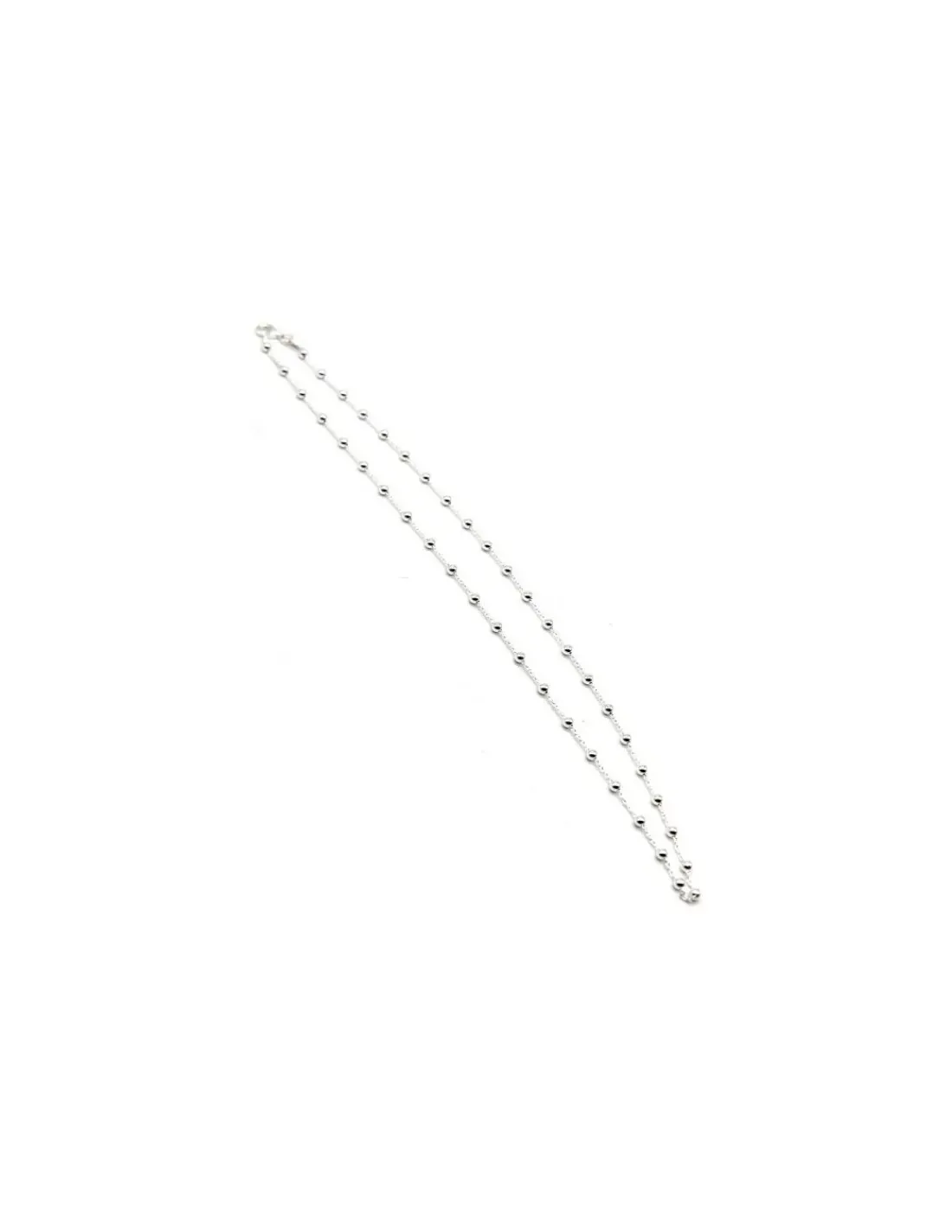 Best Sale Cadena forzada bolas - 45 cm - 3 mm Gargantillas De Plata