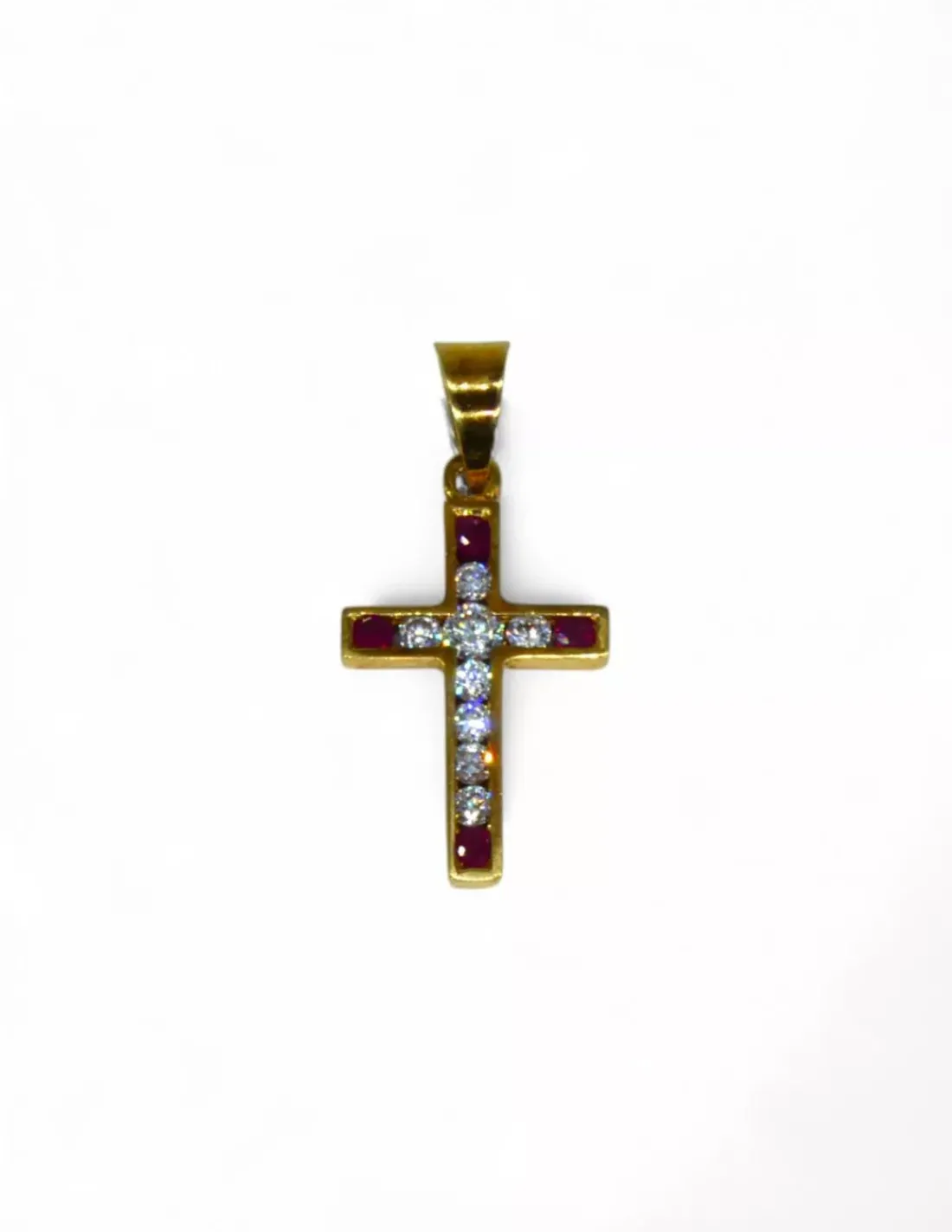 New Colgante cruz con circonitas oro 18k Cruces Especiales