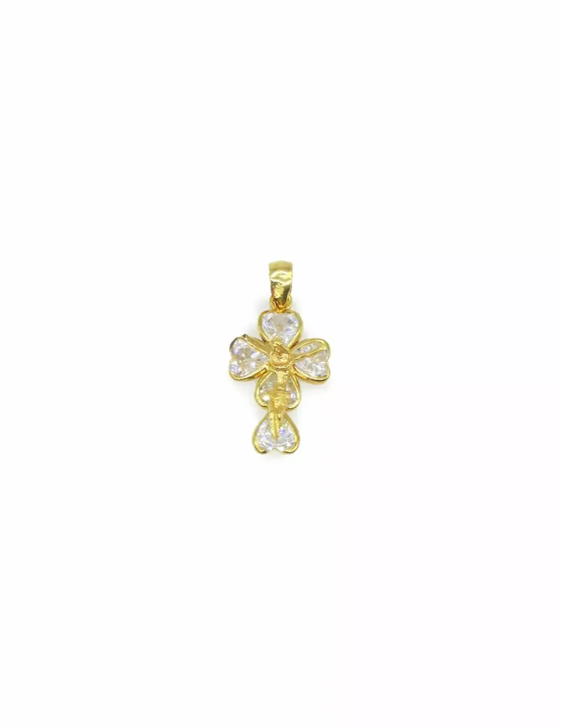 Store Colgante Cruz cristal con Cristo Oro 18k Medalla De Cristo | Colgante De Cristo