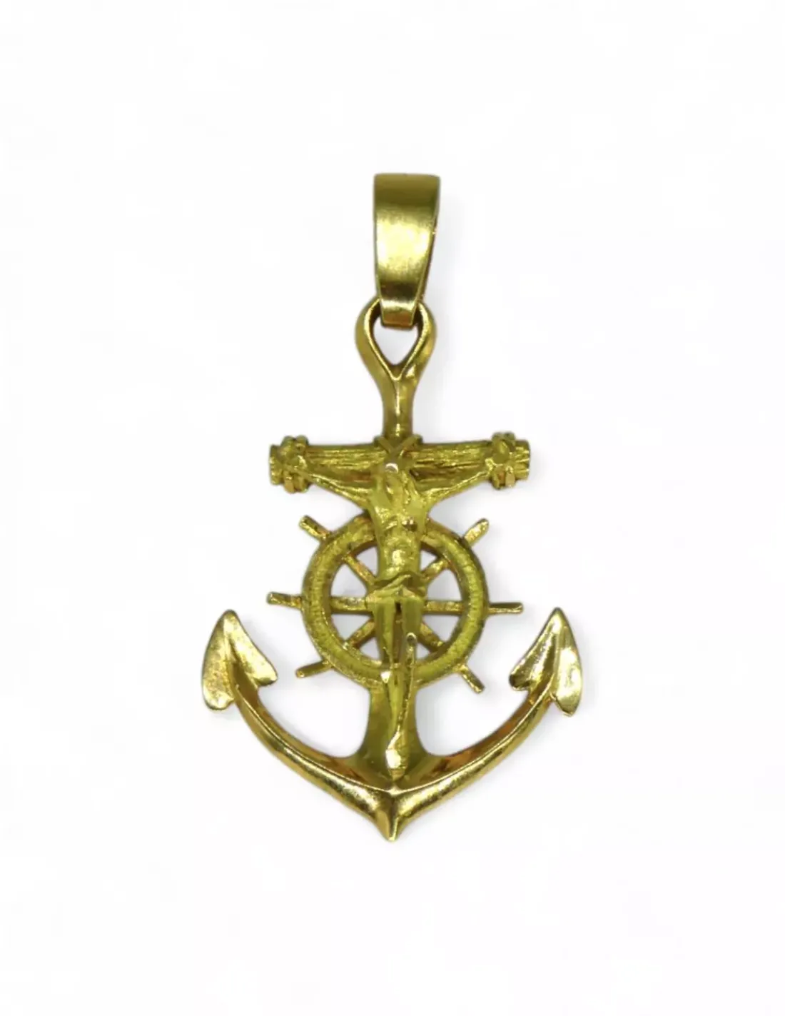 Shop Colgante cruz marinera con cristo oro 18k Cruces Especiales | Crucifijo