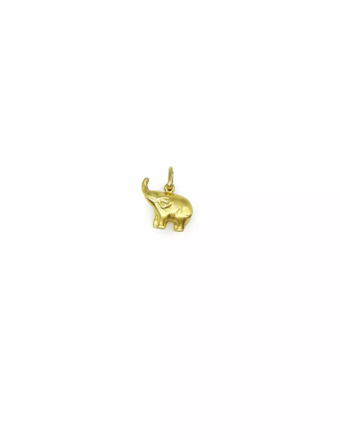 Sale Colgante elefante trompa hacia arriba oro 18k - 1,6 cm Colgante De Animales