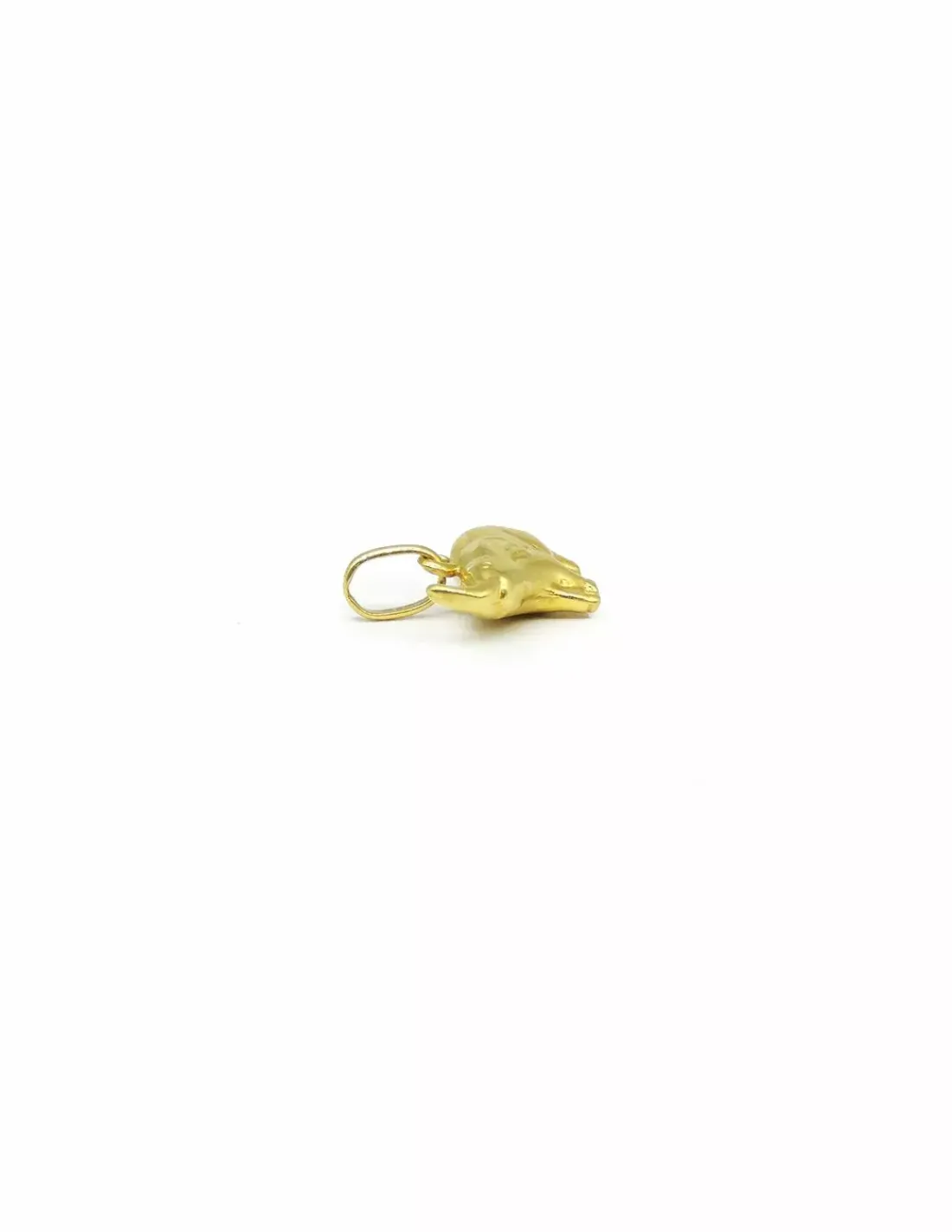 Sale Colgante elefante trompa hacia arriba oro 18k - 1,6 cm Colgante De Animales