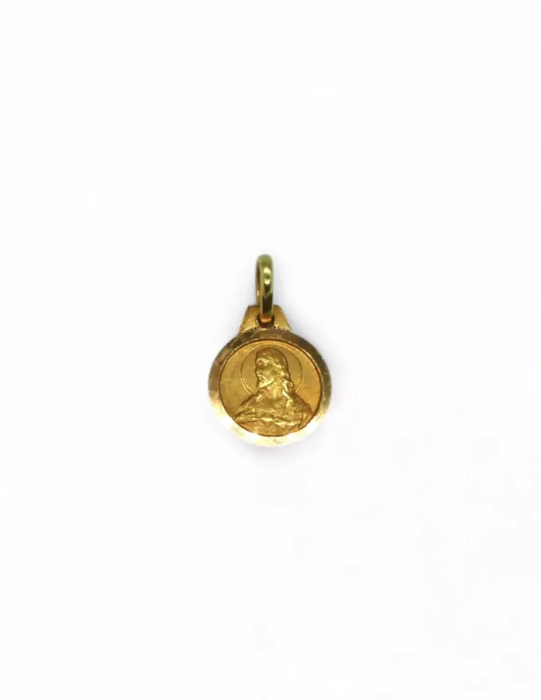 Cheap Colgante medalla escapulario lenteja oro 18k - 0,8cm Medalla De La Virgen | Medalla De Cristo