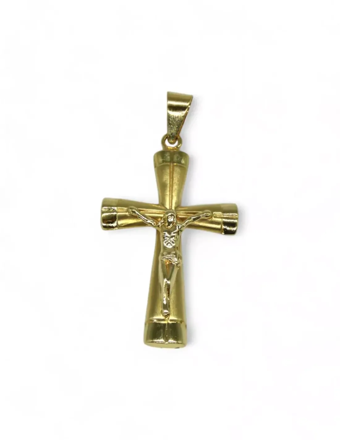 Best Sale Crucifijo mate y brillo oro 18k Crucifijo