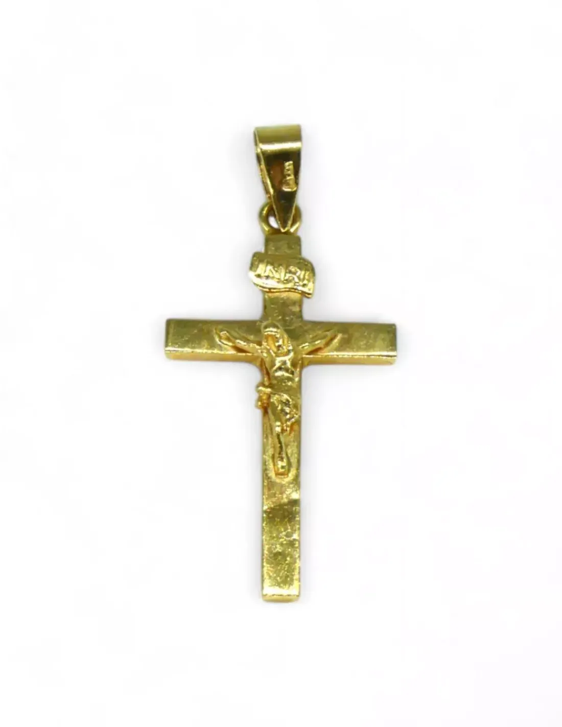 Online Crucifijo plano oro 18k - 3cm Crucifijo | Colgante De Cristo