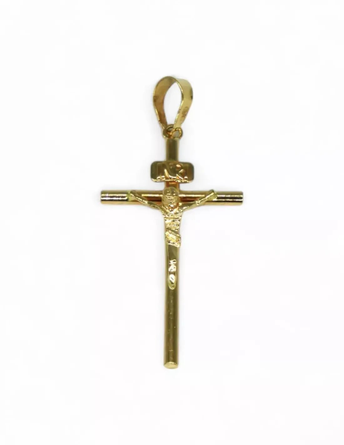 Shop Crucifijo redondo oro 18k - 3,4cm Crucifijo