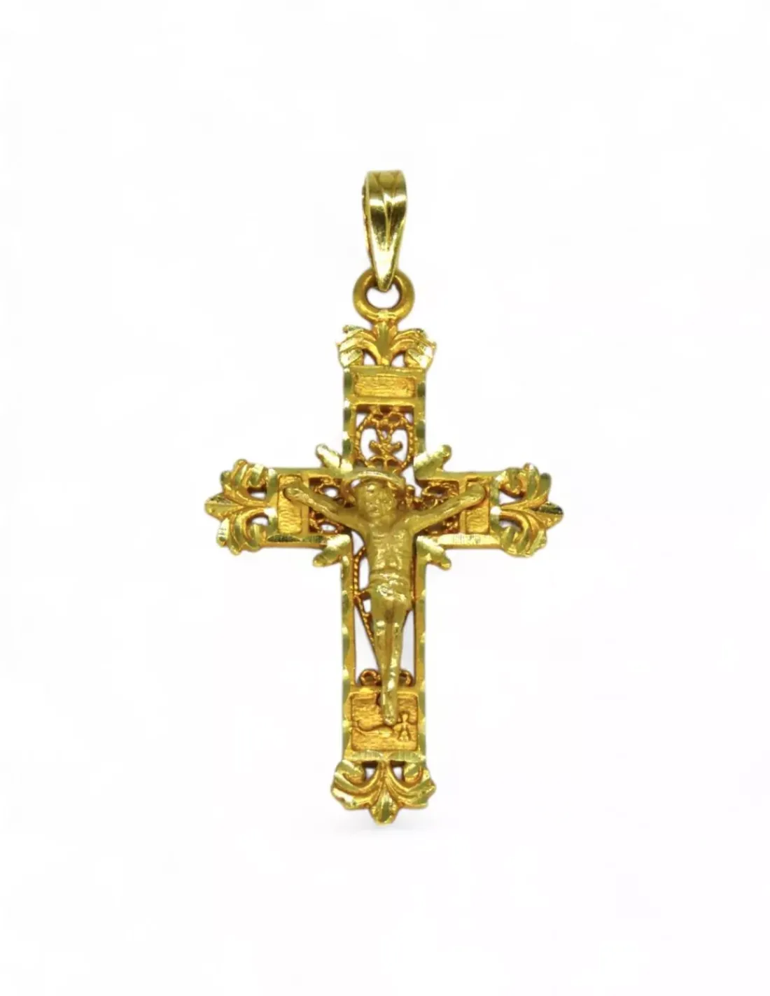 Discount Cruz calada Cristo relieve oro 18k Crucifijo | Colgante De Cristo