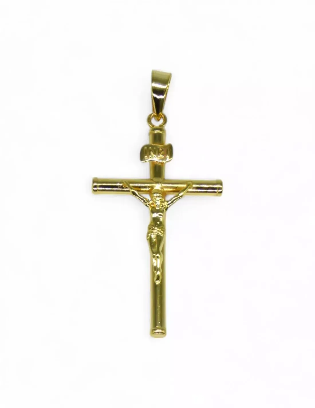 Cheap Cruz fina relieve Cristo oro 18k Crucifijo