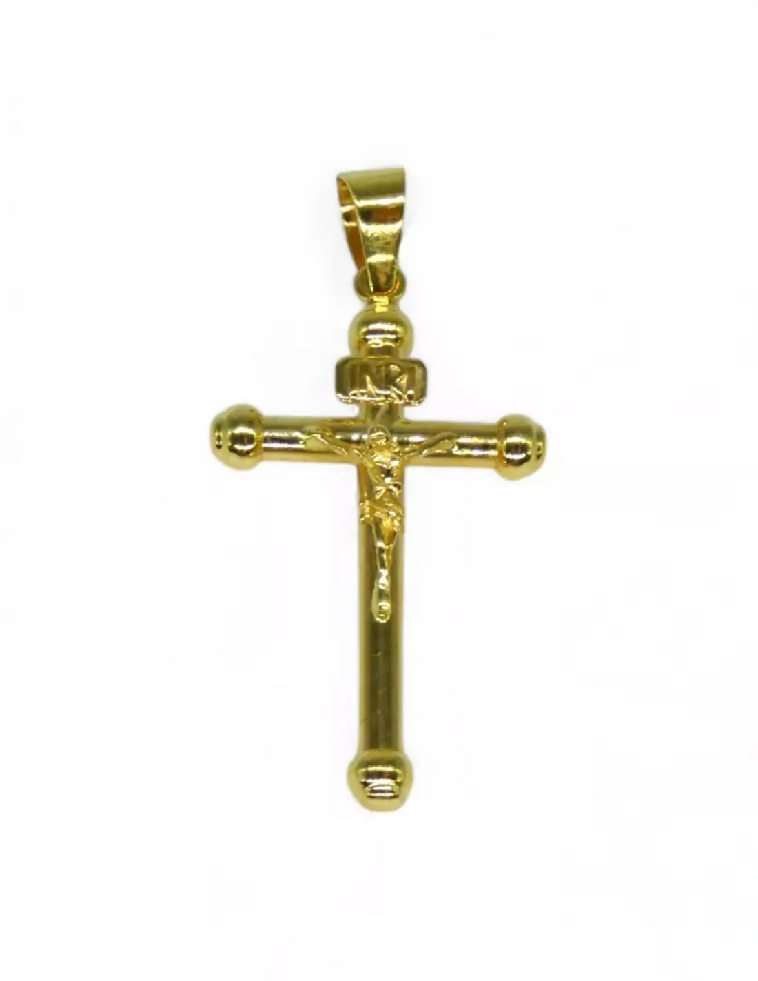 Clearance Cruz relieve Cristo oro 18k Crucifijo