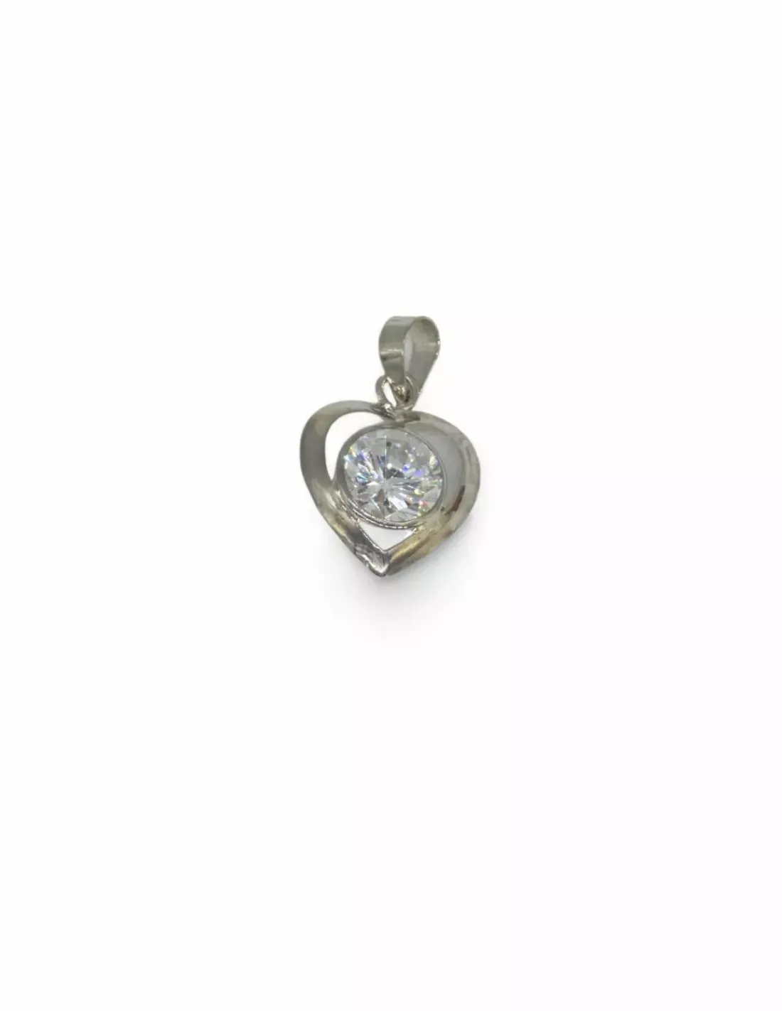 Cheap Dije corazón oro blanco 18k Colgante De Corazones