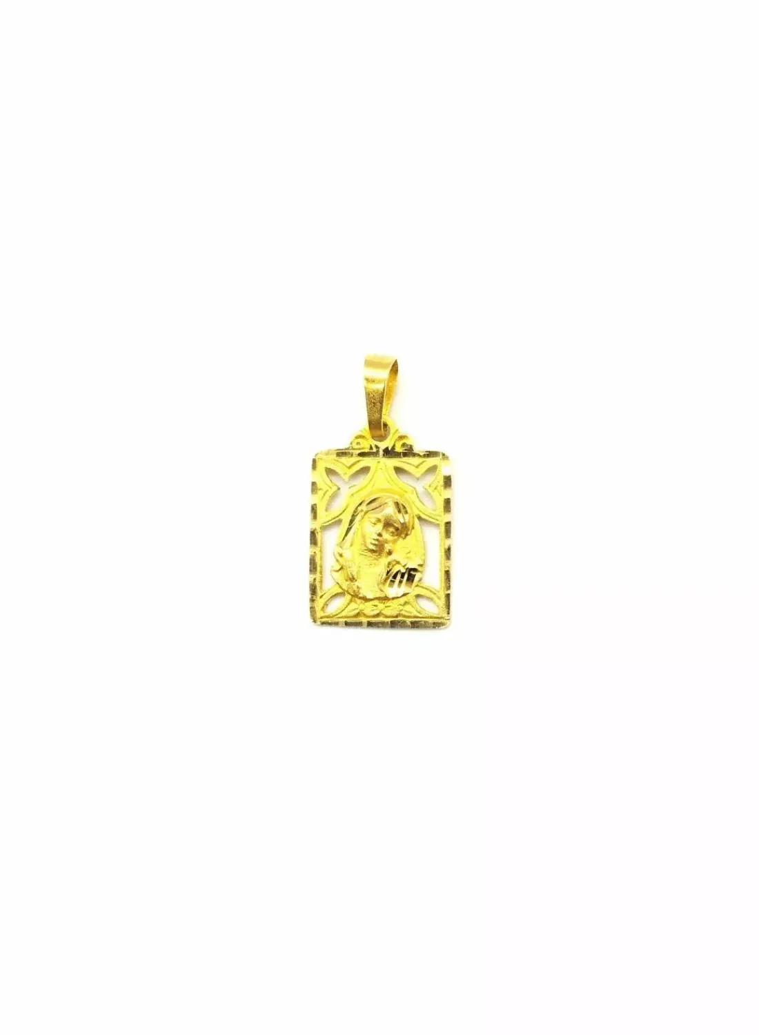 Best Sale Dije cuadrado Virgen niña oro 18k Medalla De La Virgen | Colgante Con La Virgen