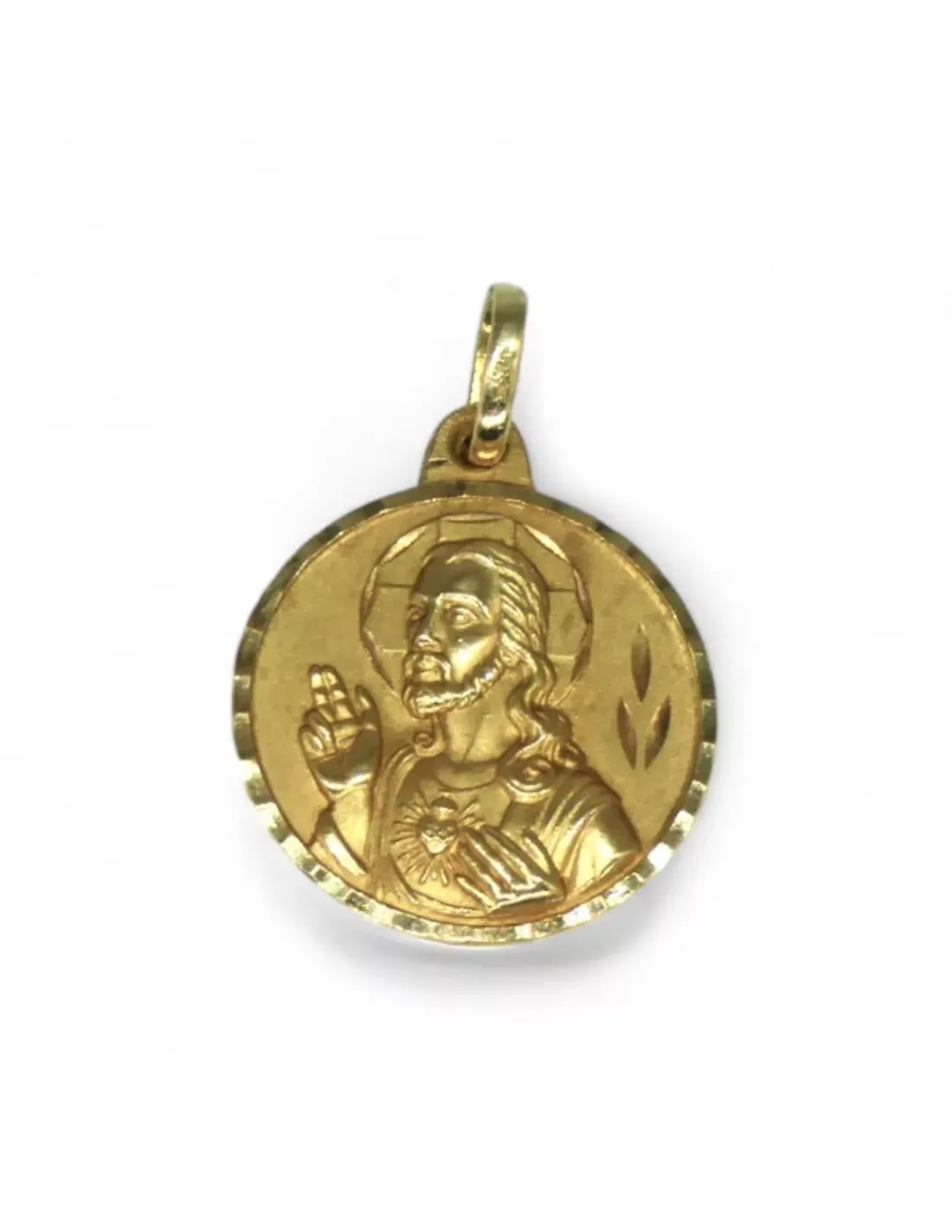 Cheap Escapulario Virgen del Carmen y Corazón de Jesús oro 18k - 2,5cm Medalla De La Virgen | Medalla De Cristo