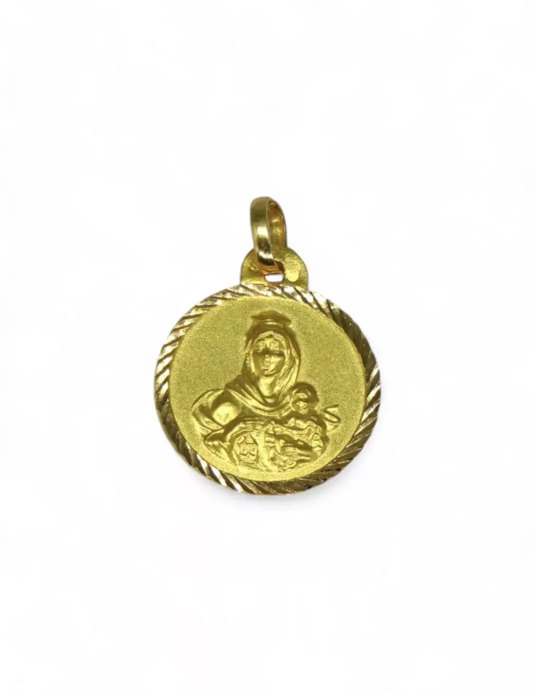 Cheap Escapulario Virgen del Carmen y Sagrado corazón de Jesús oro 18k - 1.50cm Colgante Con La Virgen