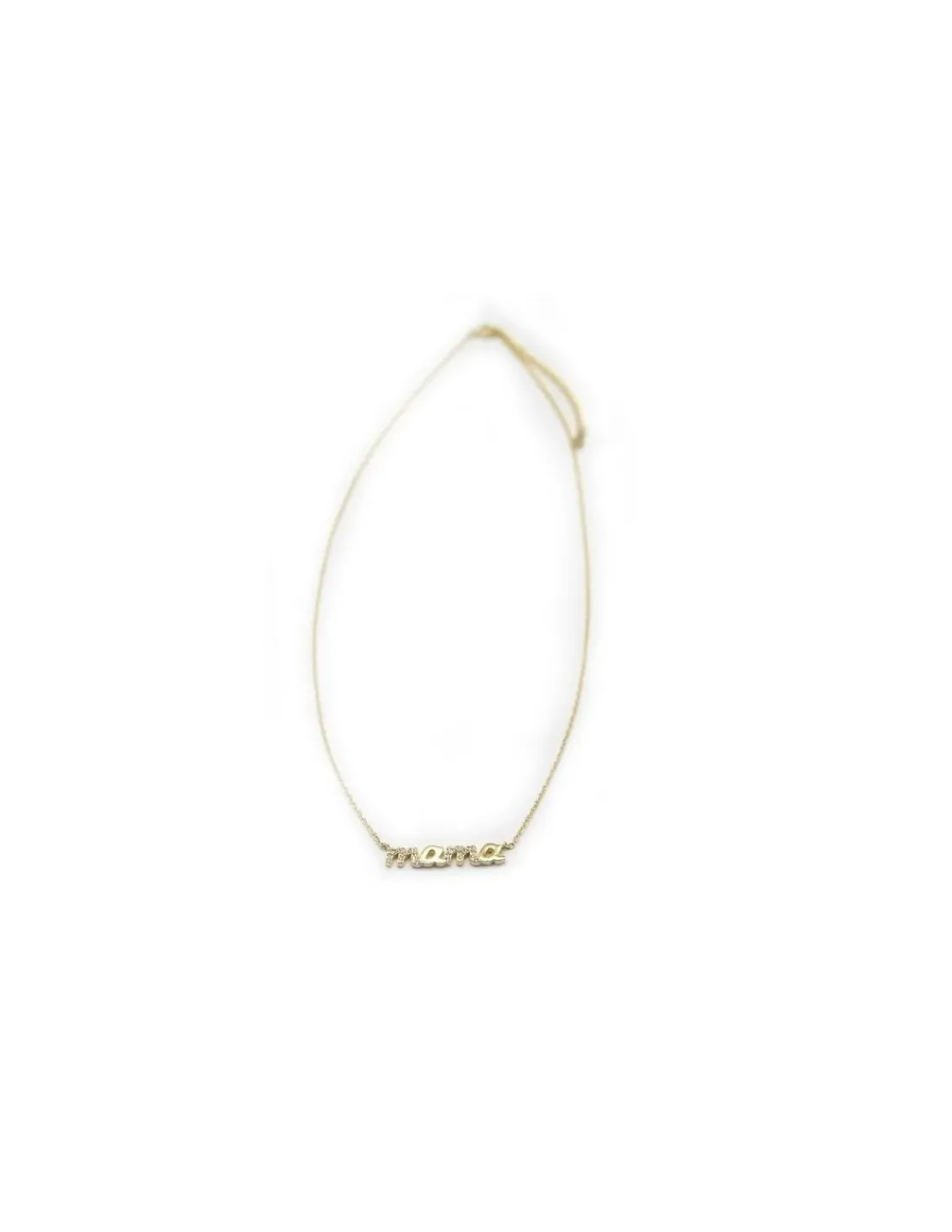 Flash Sale Gargantilla Mama circonitas  plata 925 chapada en oro - 40 cm Gargantillas De Plata