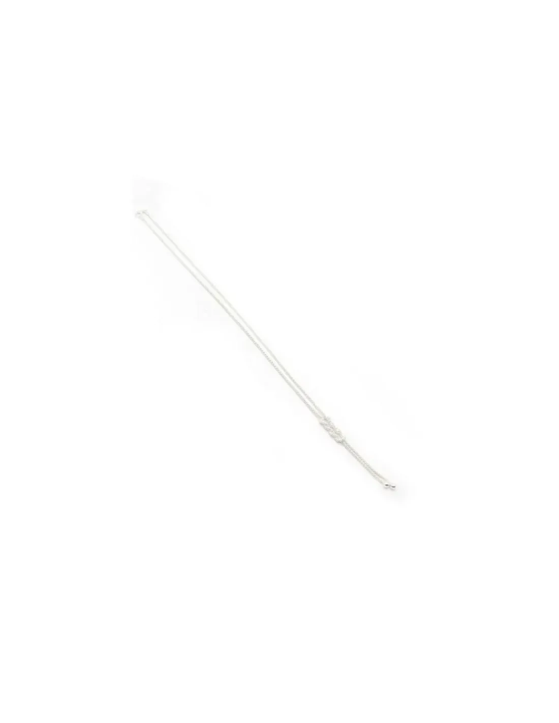 Best Sale Gargantilla nudos bola cordón Plata de Ley - 50 cm Gargantillas De Plata