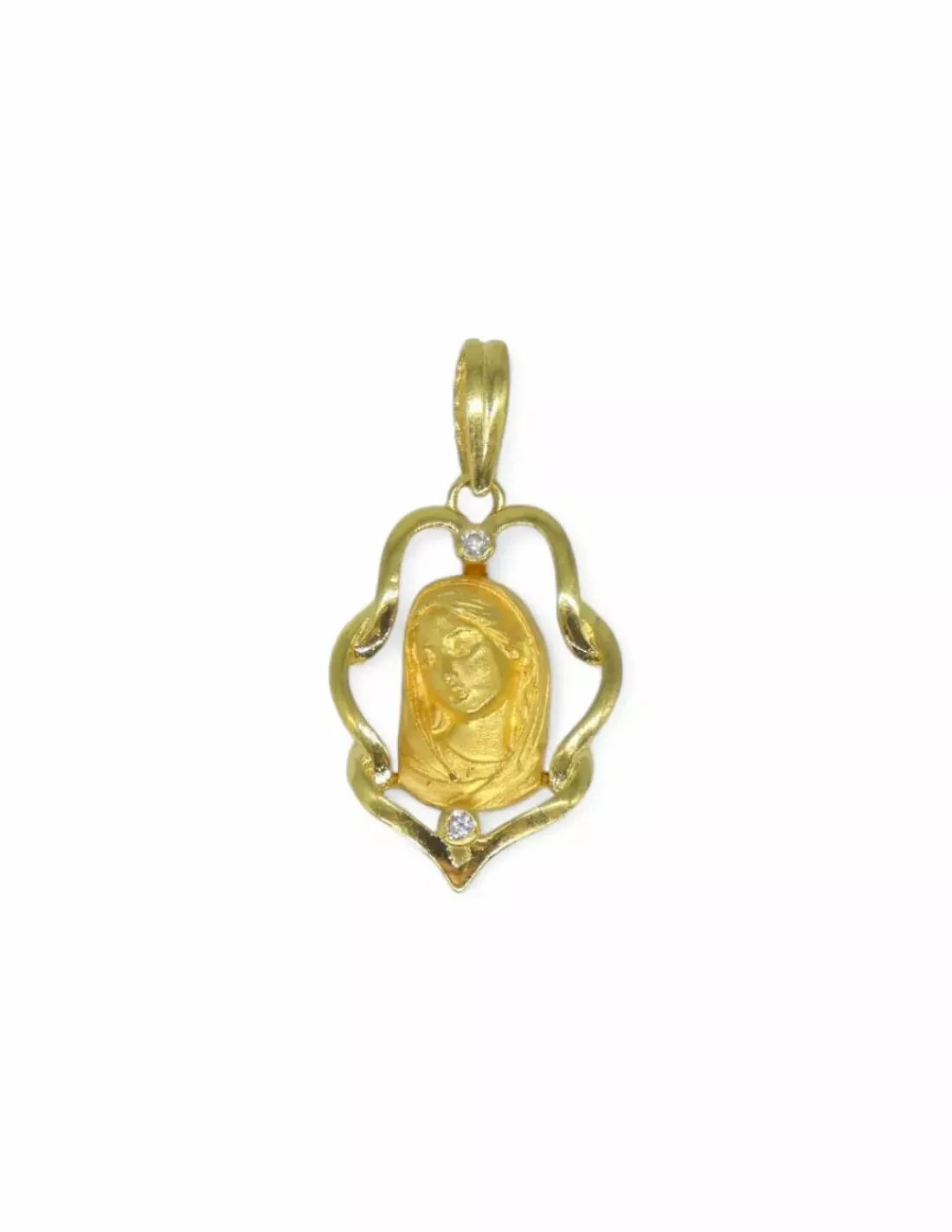 New Medalla calada Virgen María con circonitas oro 18k Medalla De La Virgen | Colgante Con La Virgen