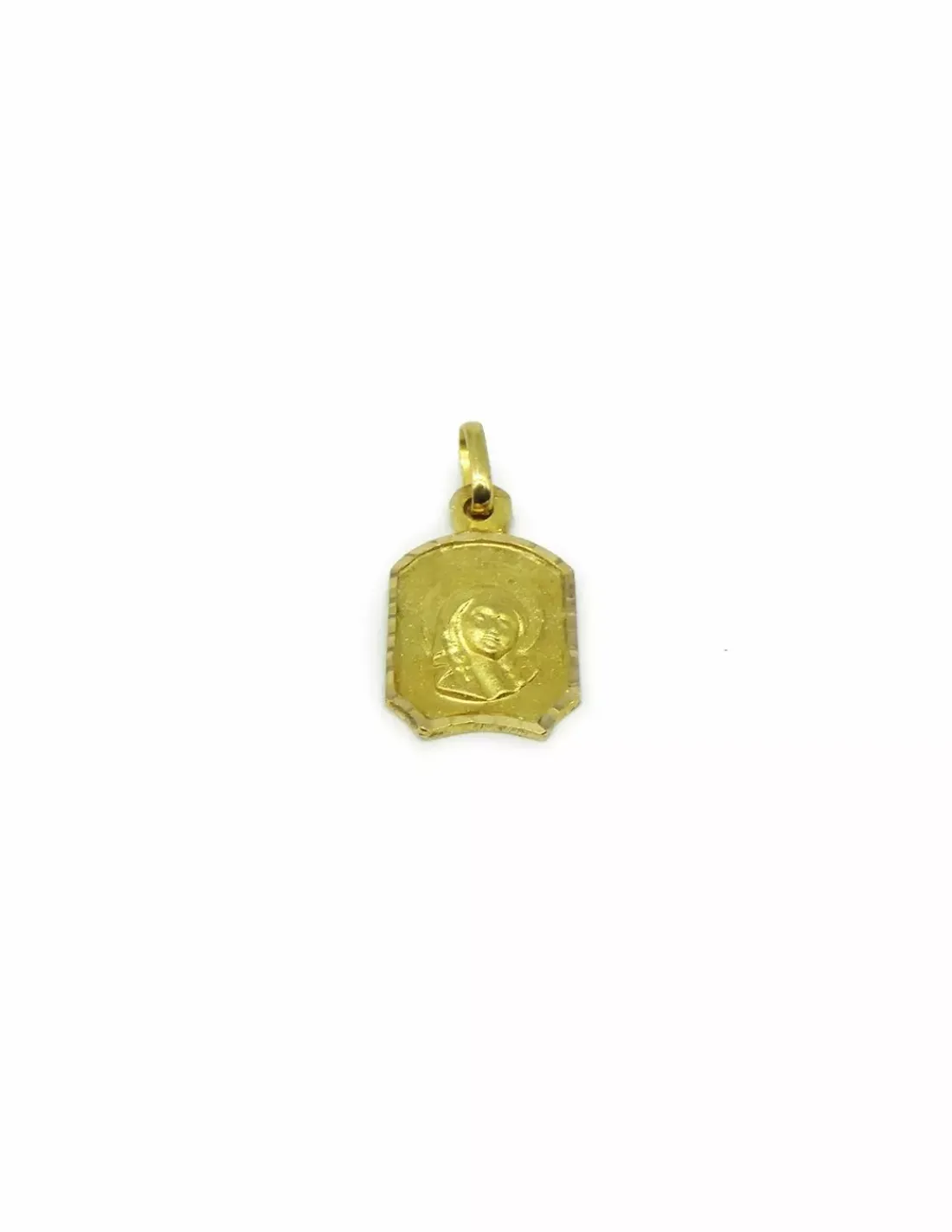 Cheap Medalla Virgen Niña oro 18k - 22 mm Medalla De La Virgen | Colgante Con La Virgen