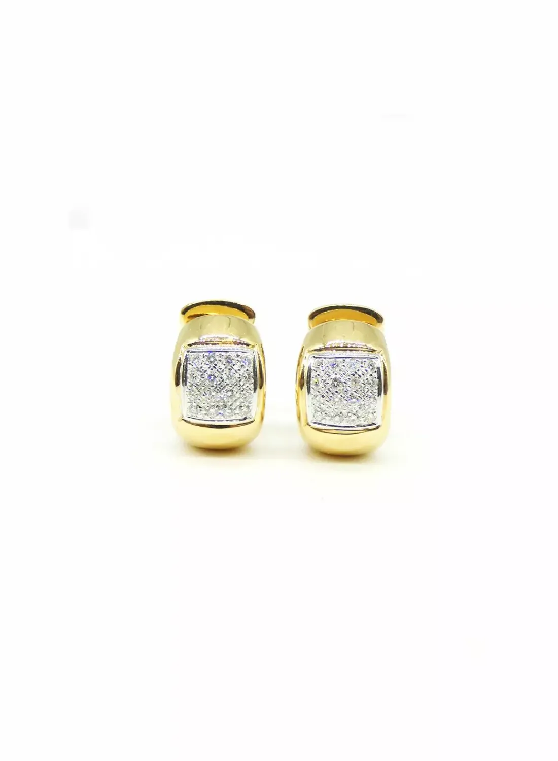 New Pendientes aro anchos con diamantes oro 18k Pendientes Con Brillantes | Aros De Oro