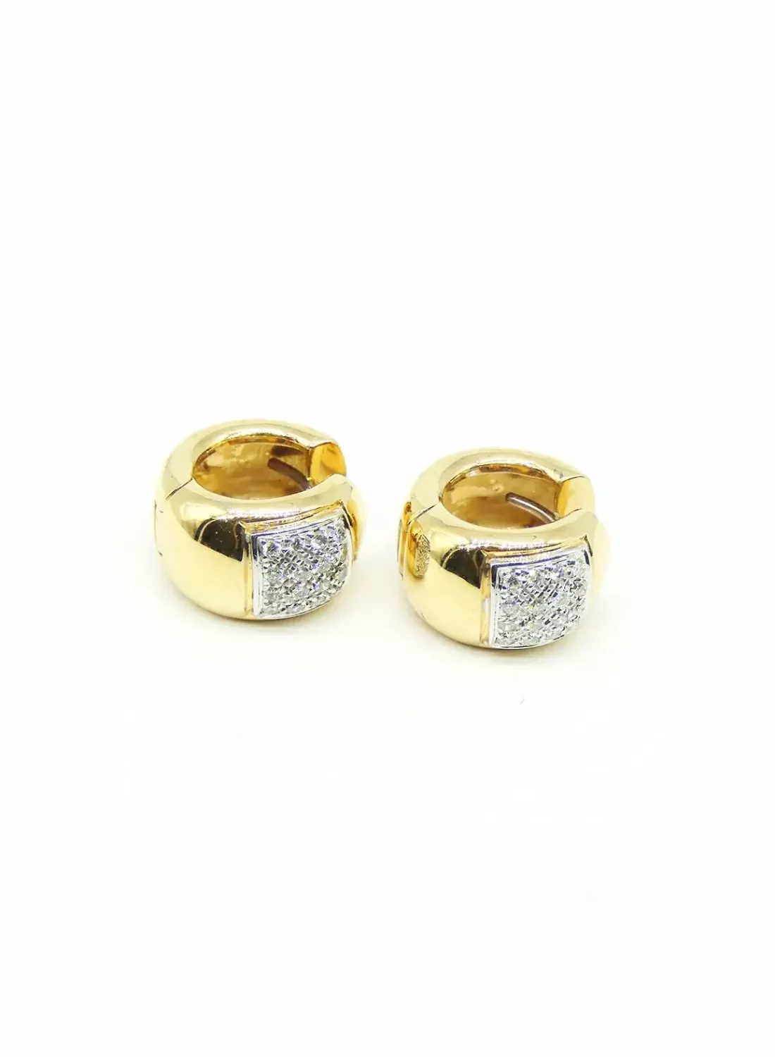 New Pendientes aro anchos con diamantes oro 18k Pendientes Con Brillantes | Aros De Oro