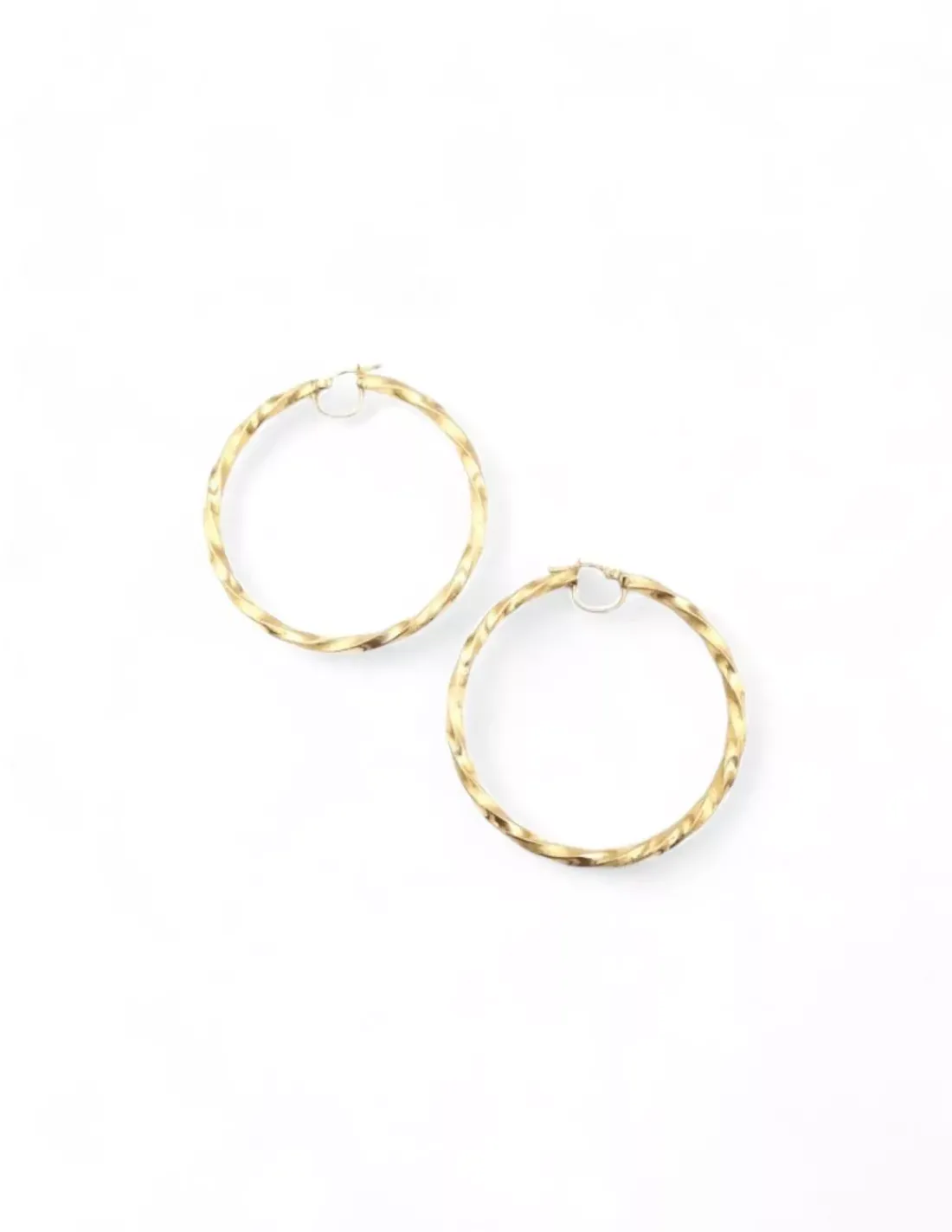 Hot Pendientes aro rizado oro 18k Aros De Oro