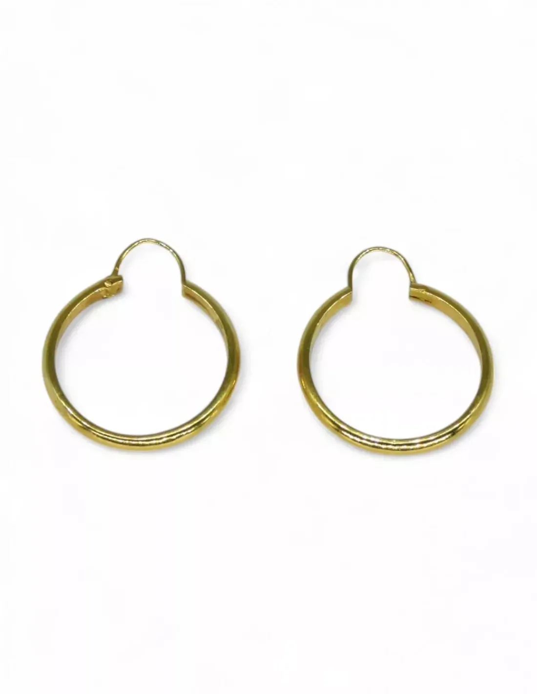 Online Pendientes aros medianos lisos oro 18k Aros De Oro | Pendientes De Oro