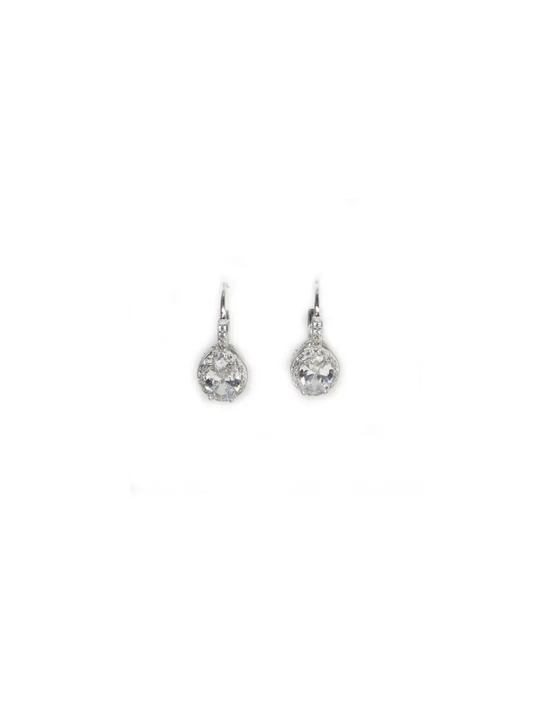 Fashion Pendientes ballesta circonitas Plata 925 rodio Pendientes De Plata