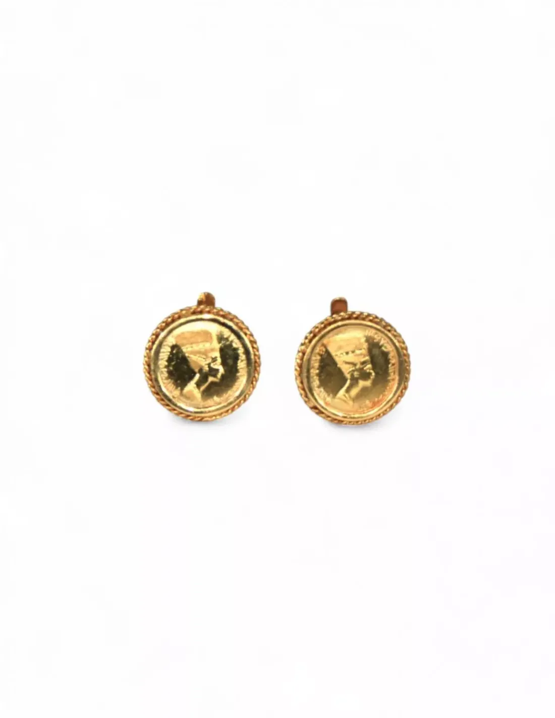 Shop Pendientes calados imagen egipcia oro 18k Pendientes De Oro