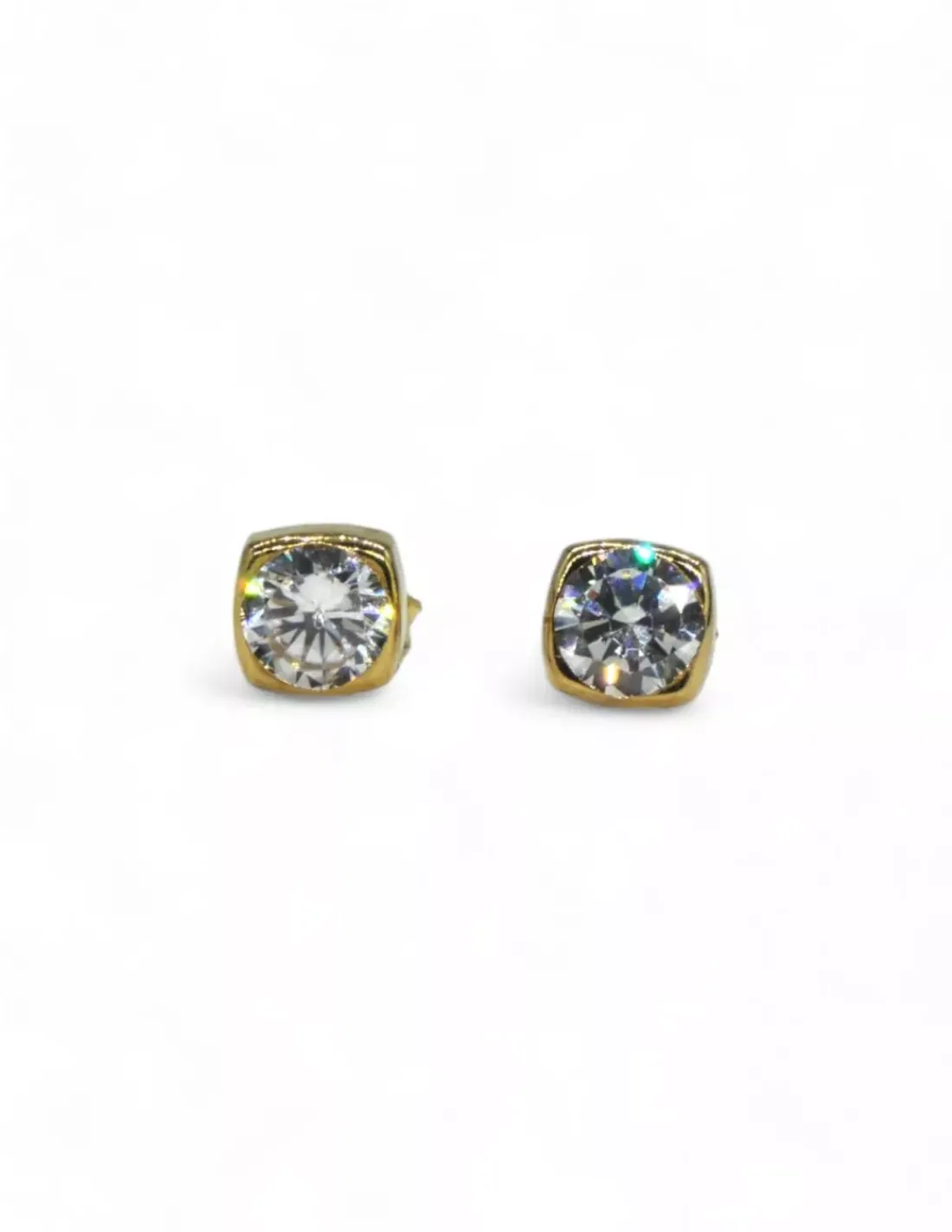 Flash Sale Pendientes chatón cuadrado oro 18k Pendientes De Oro