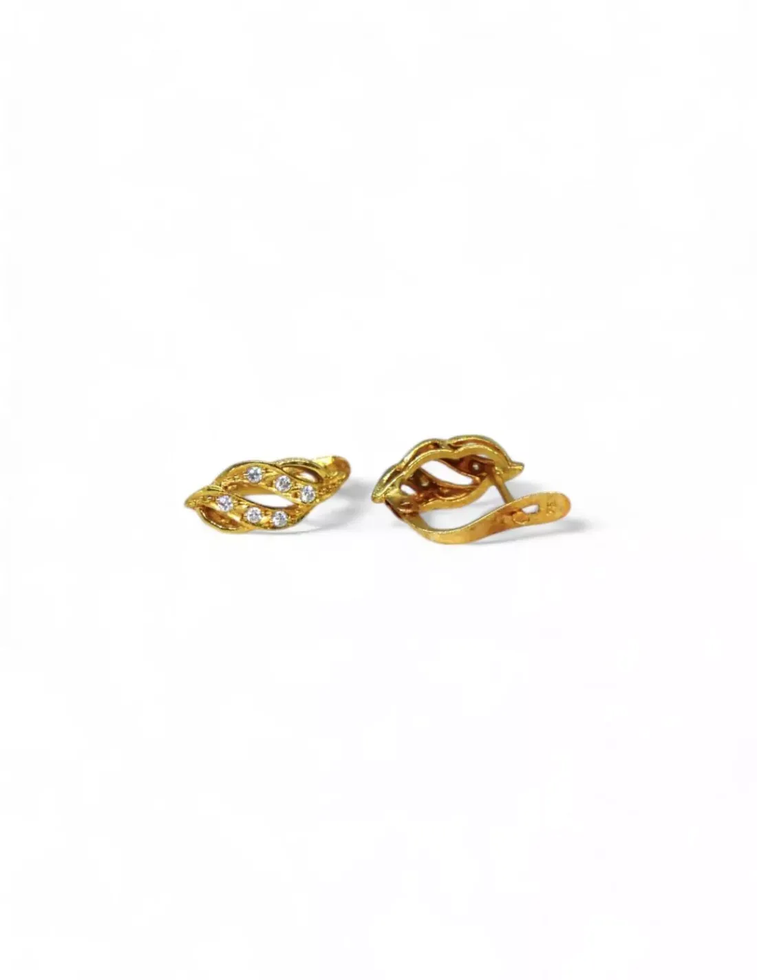 Fashion Pendientes circonita hueco oro 18k Pendientes De Oro | Aros De Oro