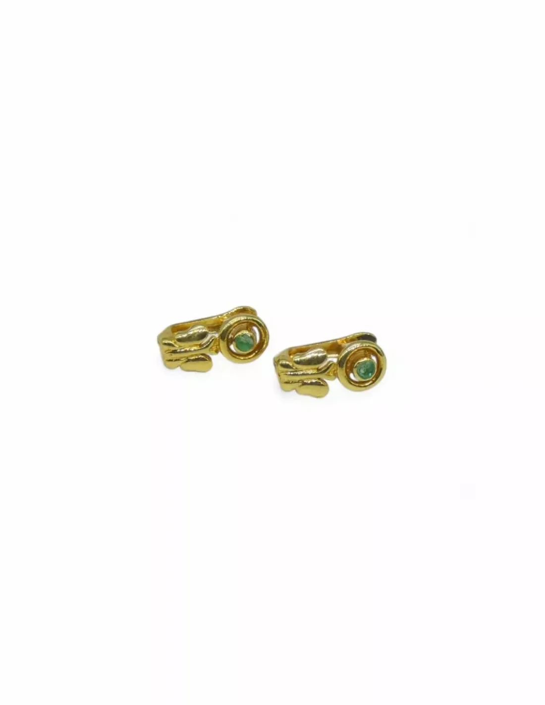 Shop Pendientes circonita verde y mariposas oro 18k Pendientes De Oro