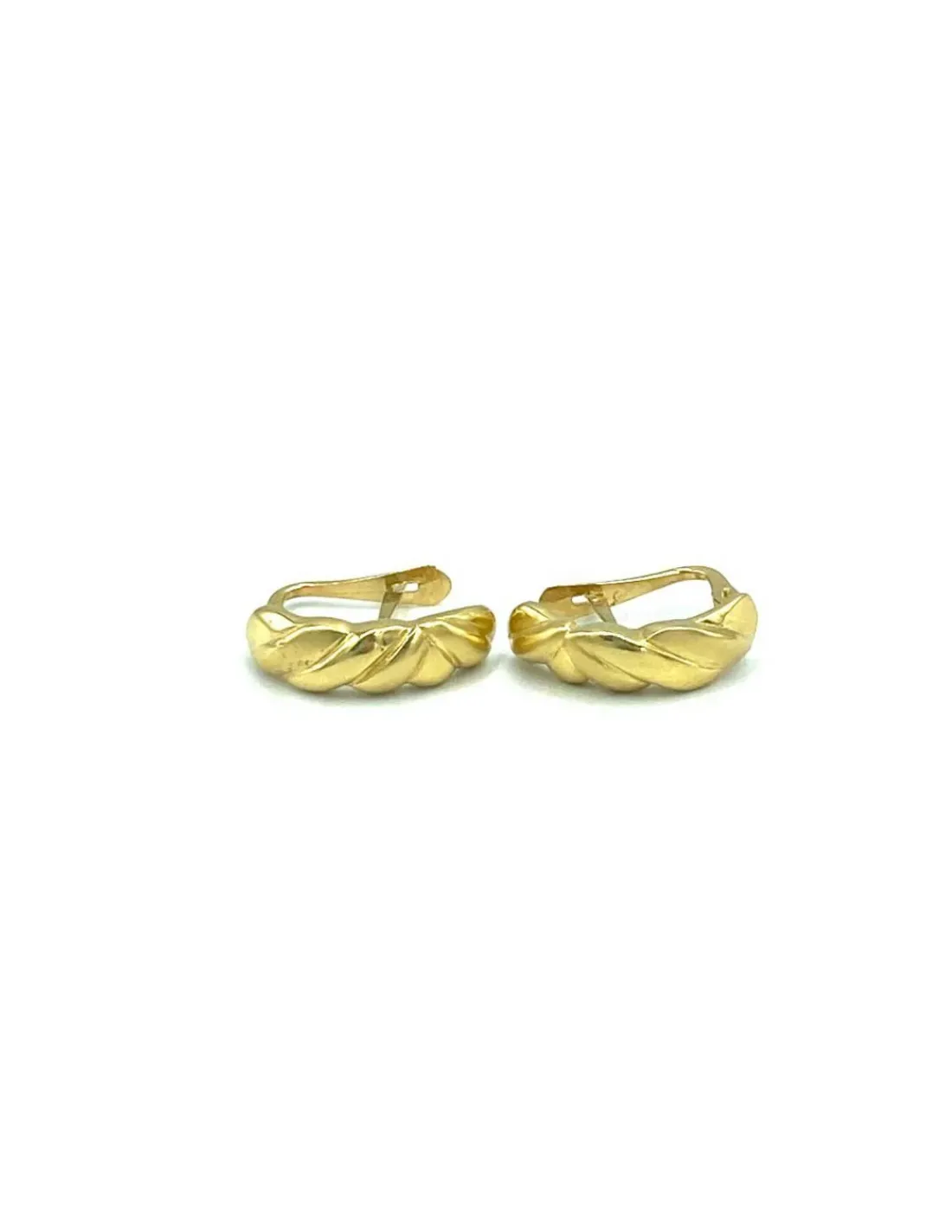 Discount Pendientes con líneas mate y brillo oro 18K Pendientes De Oro