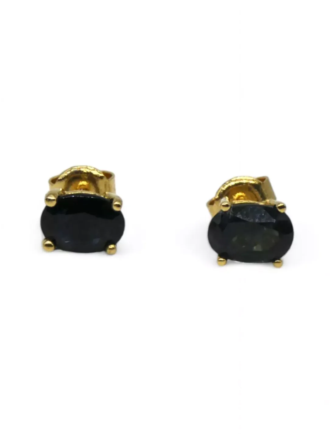 Online Pendientes con zafiro engarzado en cuatro garras oro 18k Pendientes De Oro