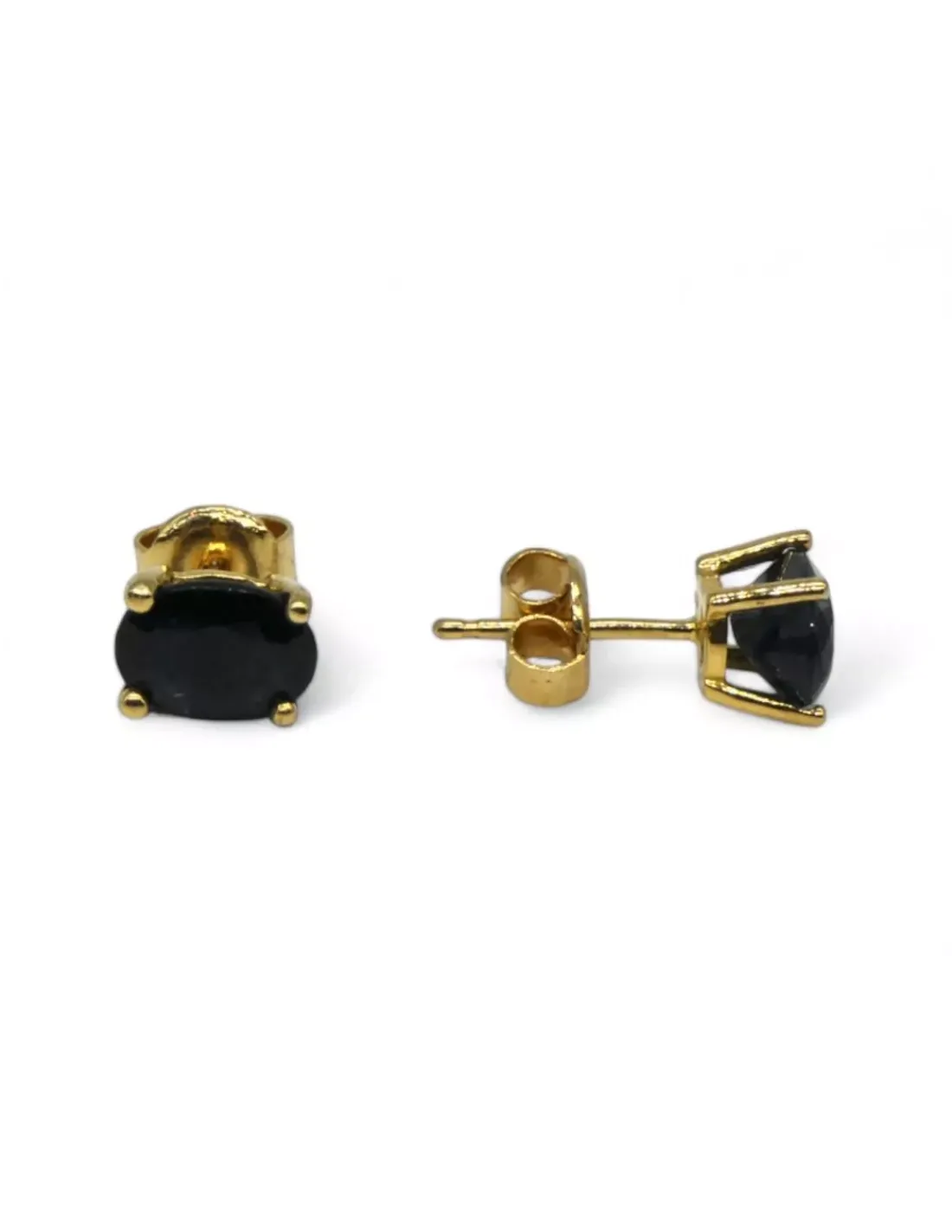 Online Pendientes con zafiro engarzado en cuatro garras oro 18k Pendientes De Oro