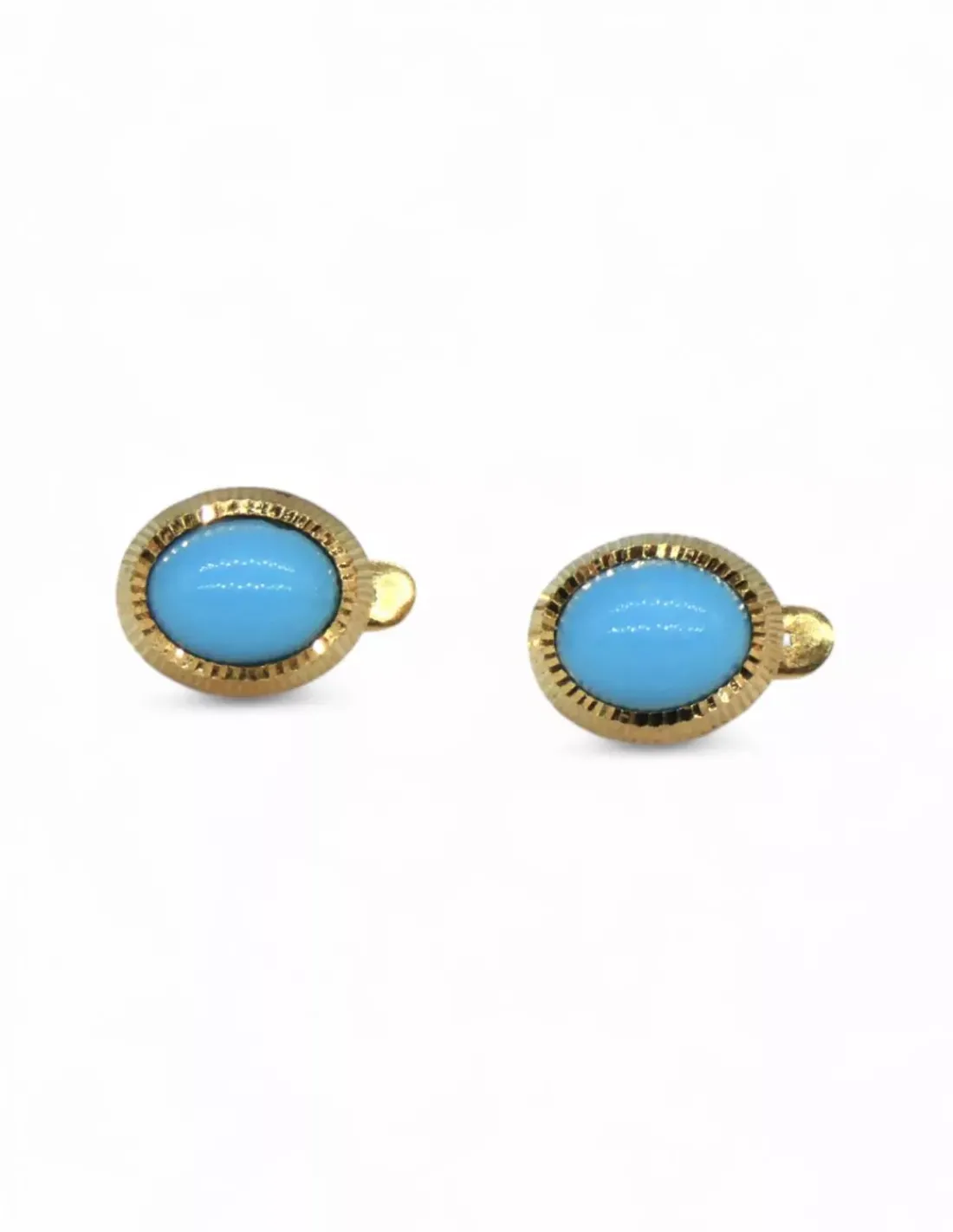 Hot Pendientes coral azul oro 18k Pendientes De Oro