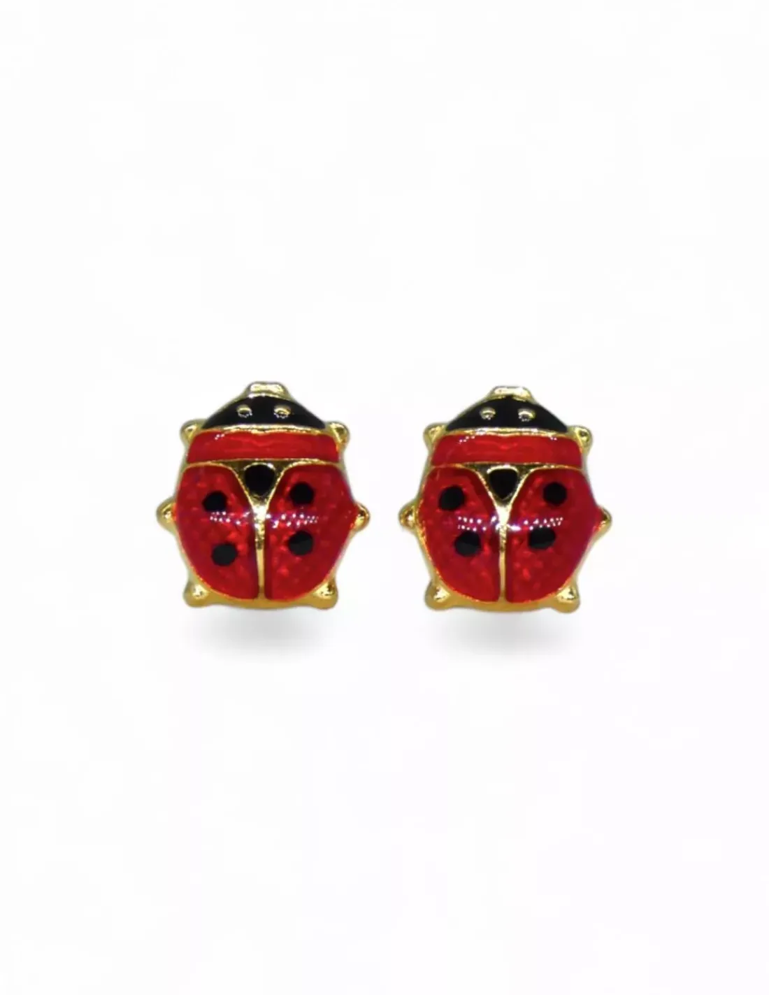 Best Pendientes de mariquita con esmalte oro 18k Pendientes De Oro