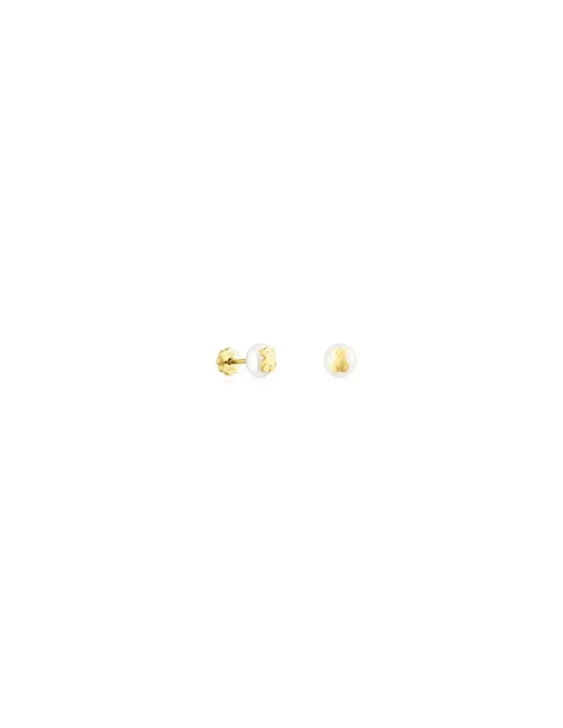 Flash Sale Pendientes de oro y perla motivo oso Baby TOUS oro 18k Pendientes De Oro
