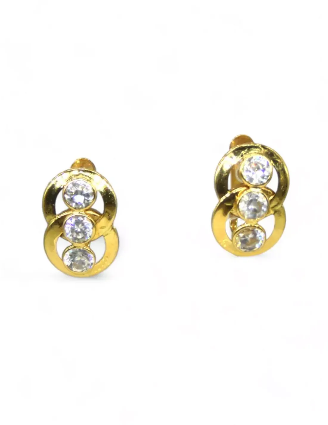 Discount Pendientes en ocho con tres circonitas oro 18k Pendientes De Oro