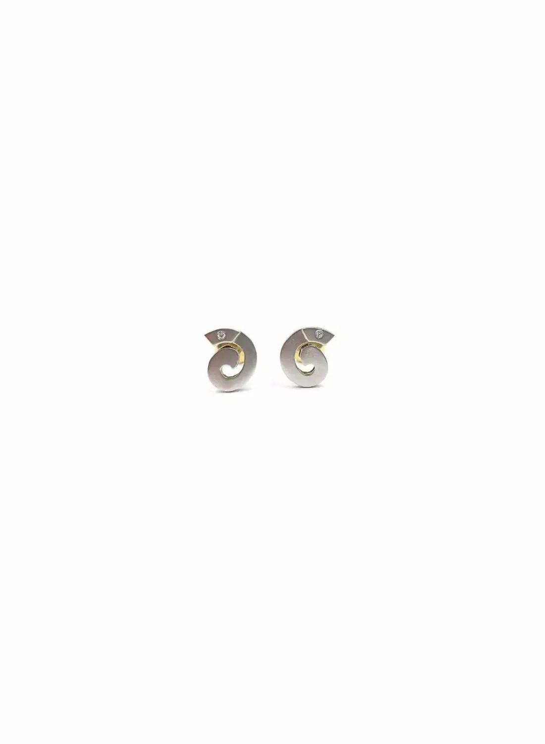 Hot Pendientes espiral bicolor oro 18k Pendientes De Oro