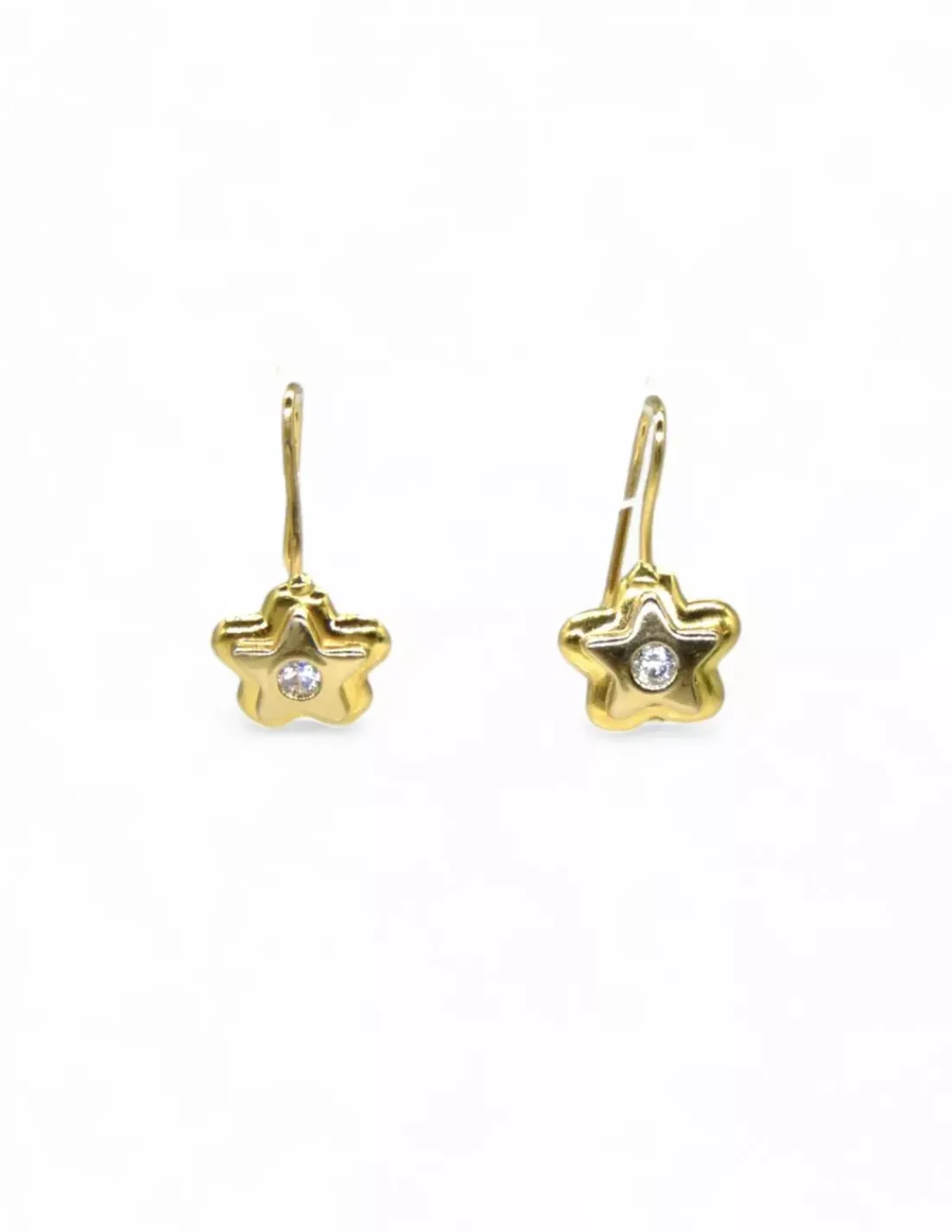 Hot Pendientes estrellas circonitas oro 18k Pendientes De Oro