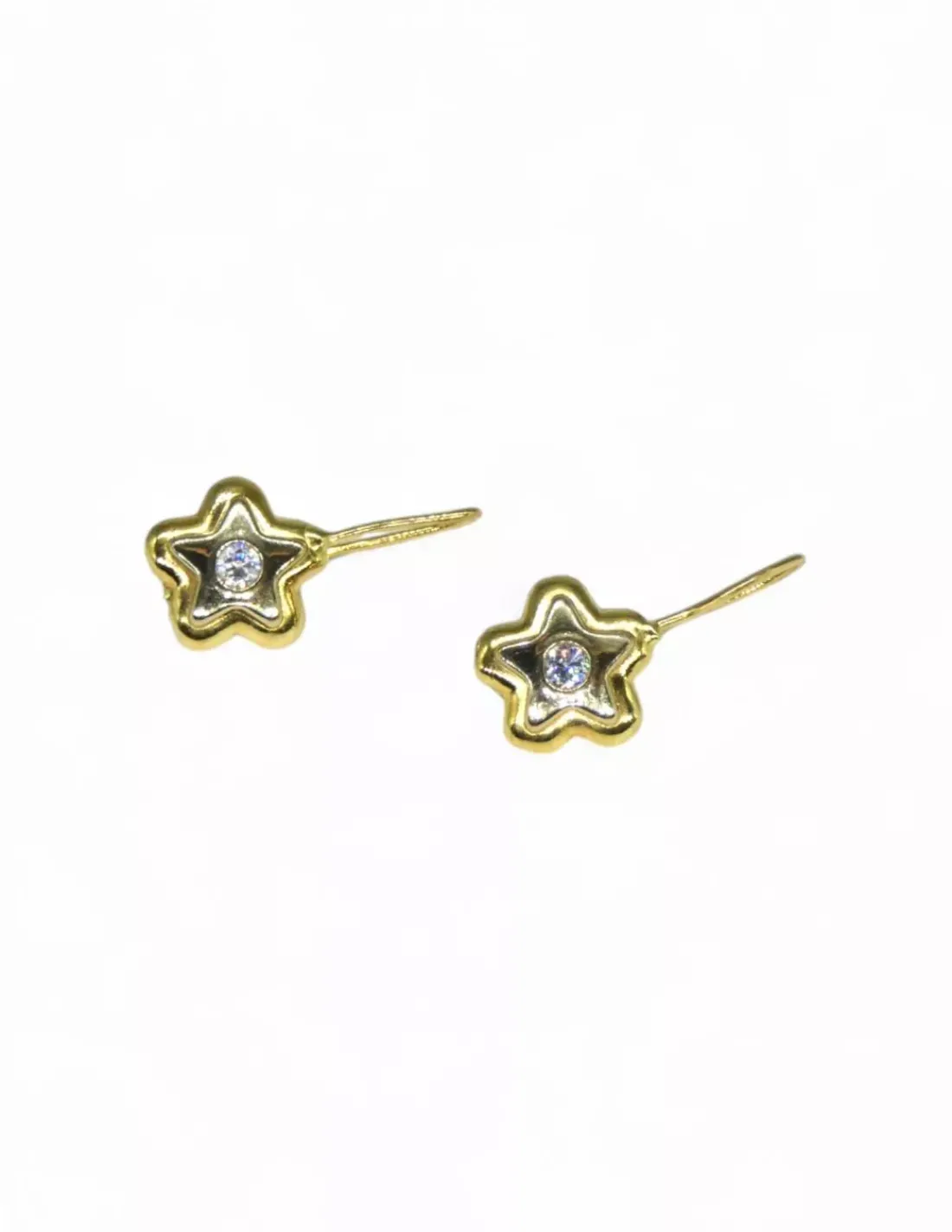 Hot Pendientes estrellas circonitas oro 18k Pendientes De Oro