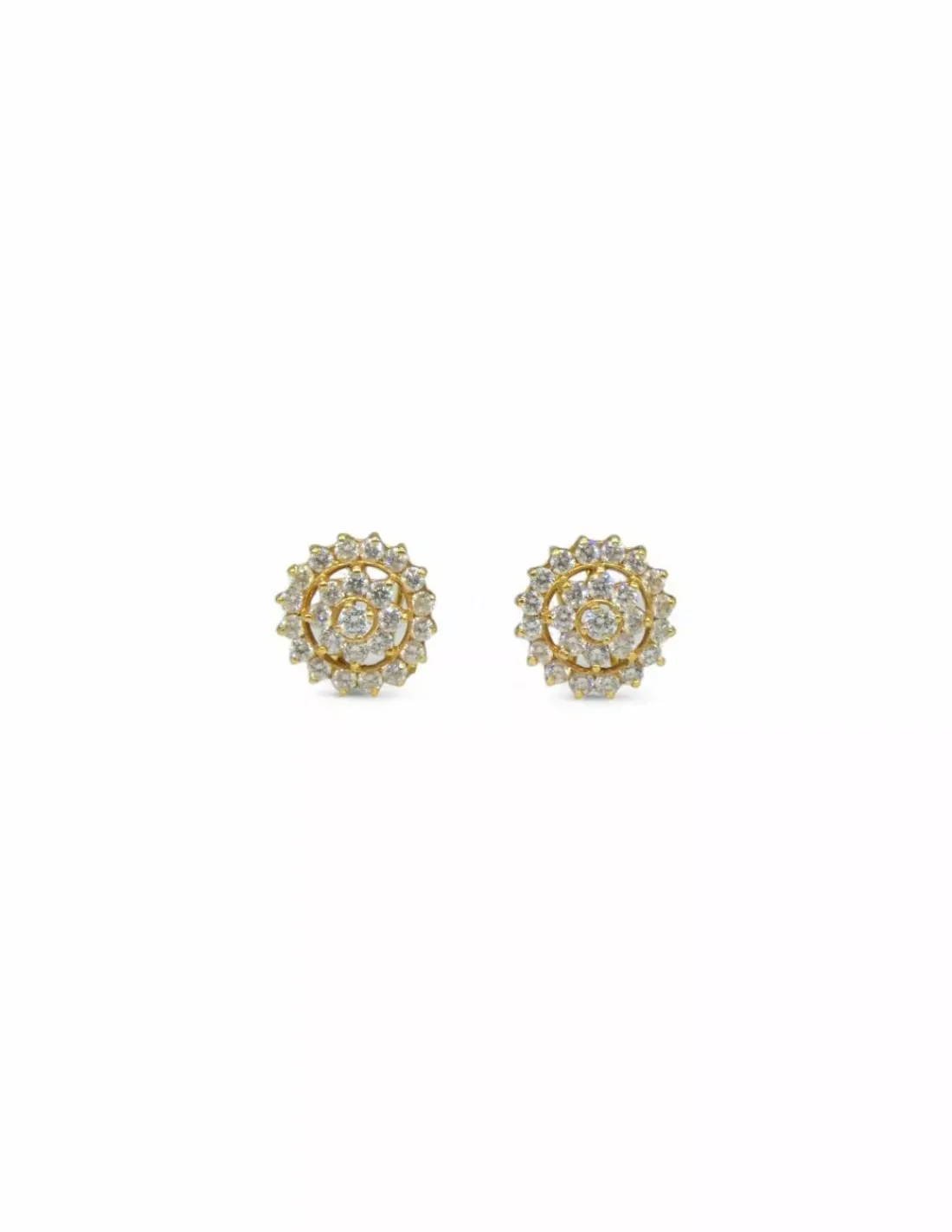 Shop Pendientes flor con circonitas oro 18k Pendientes De Oro