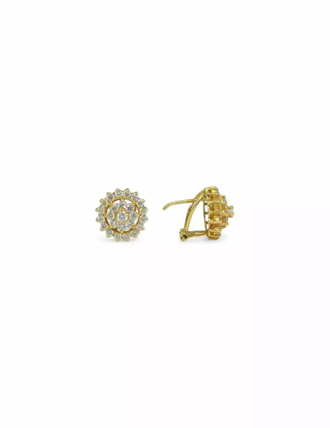 Shop Pendientes flor con circonitas oro 18k Pendientes De Oro