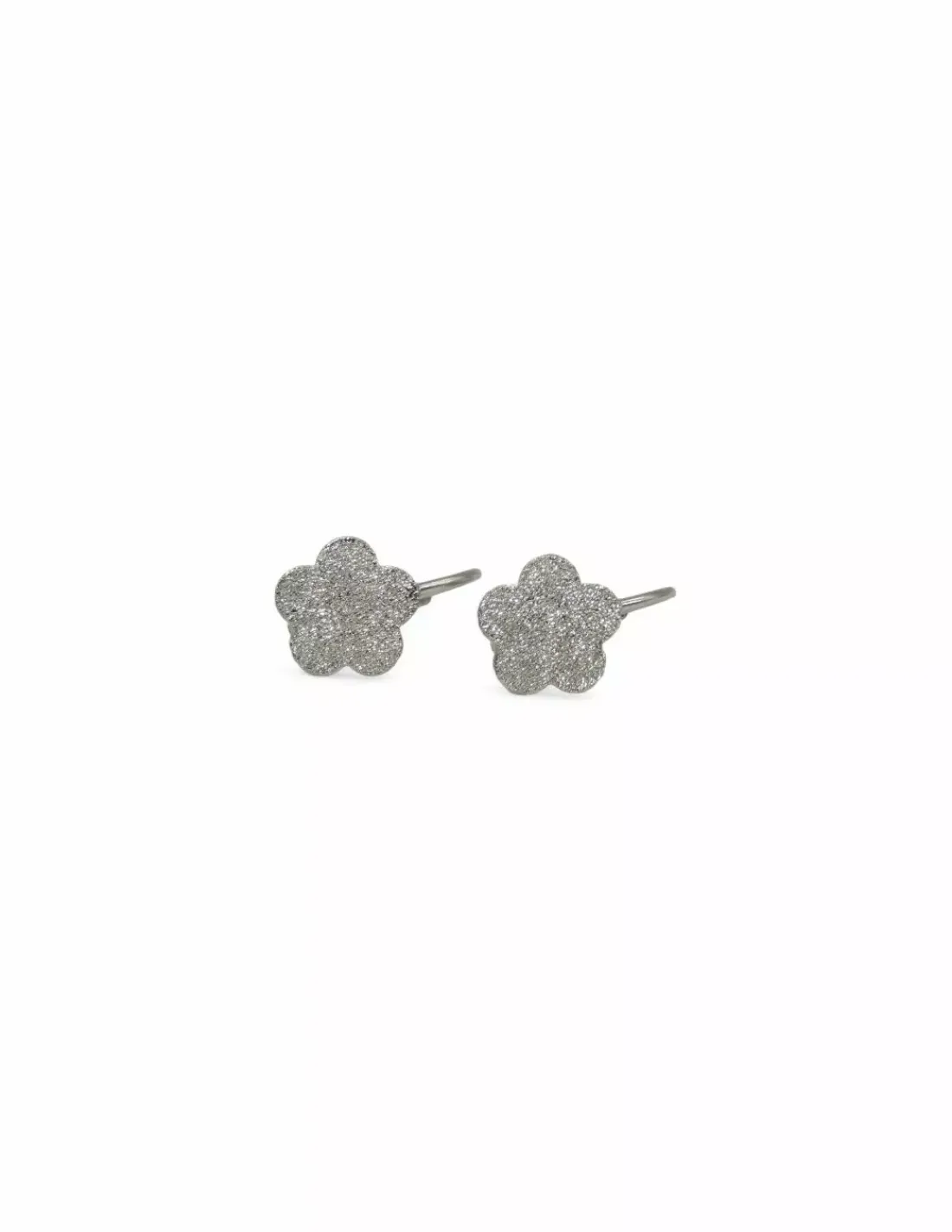 Discount Pendientes flor oro blanco 18k Pendientes De Oro