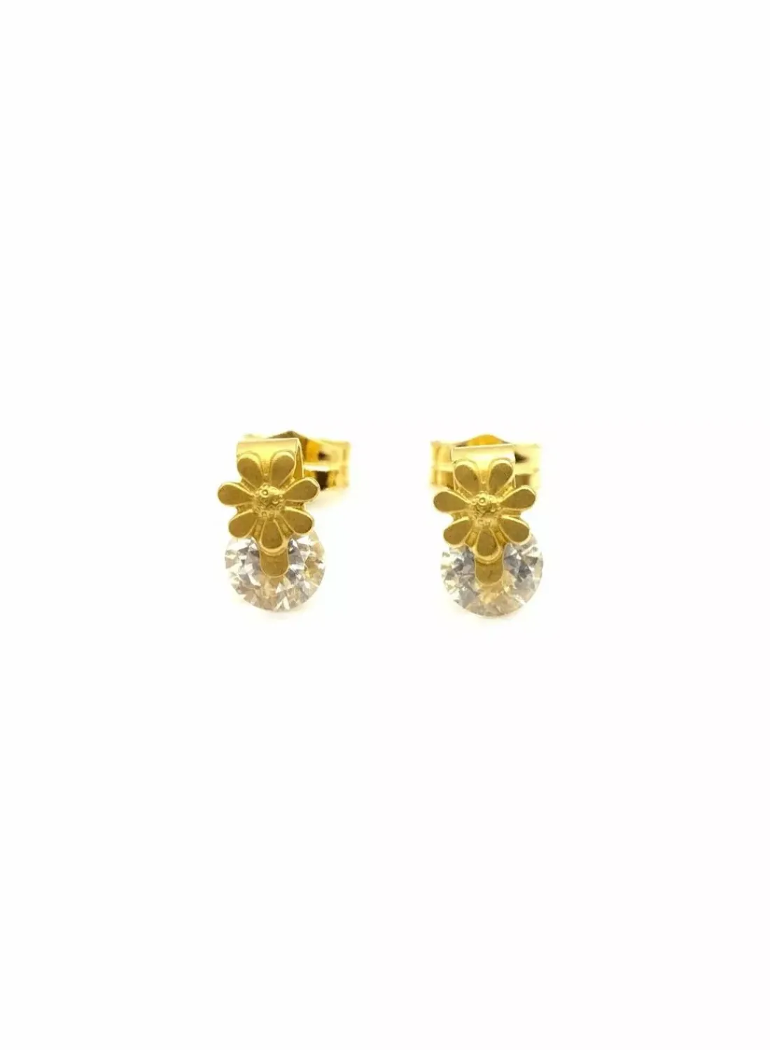 Shop Pendientes flor y circonita oro 18k Pendientes De Oro