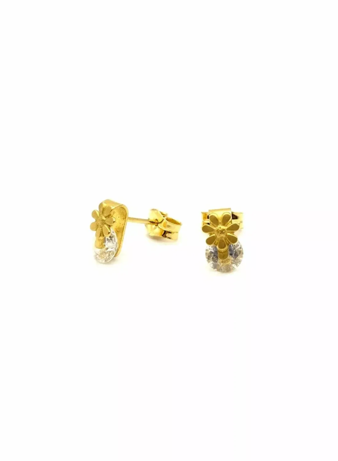 Shop Pendientes flor y circonita oro 18k Pendientes De Oro