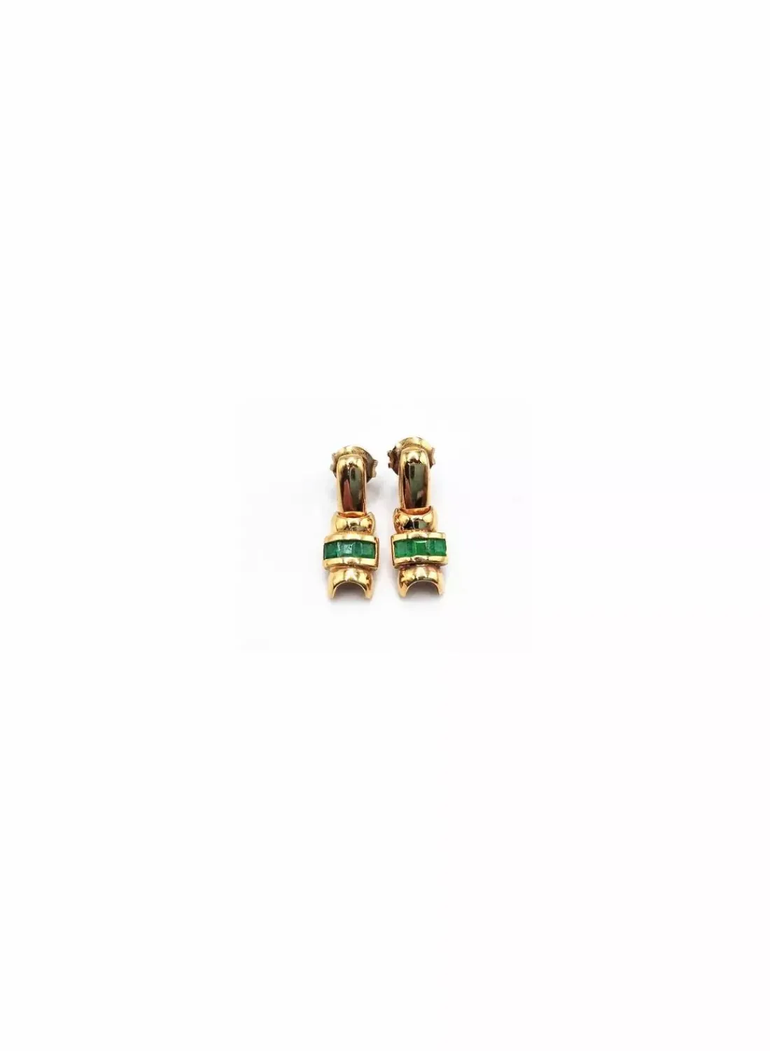 Online Pendientes largos piedras tono verde oro 18k Pendientes De Oro