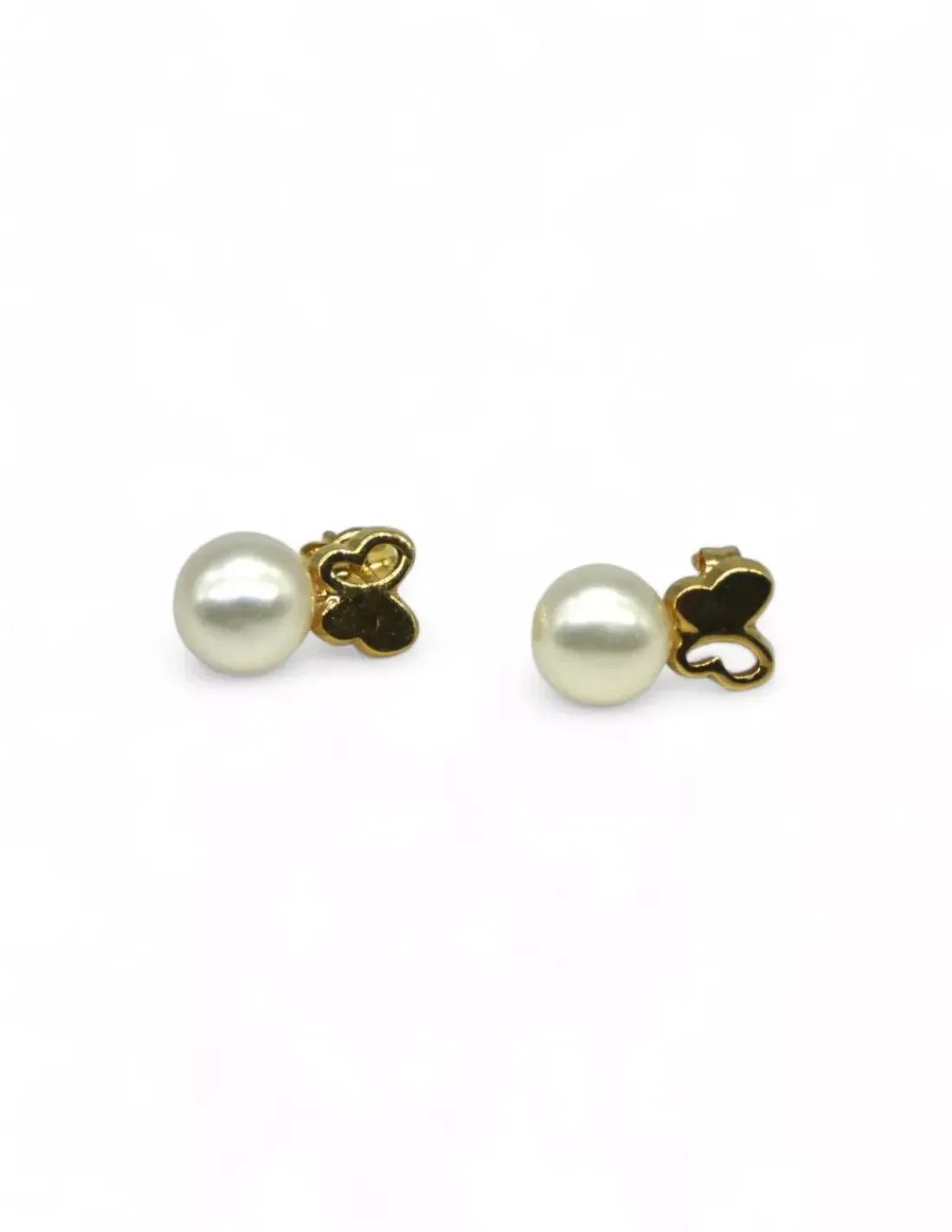 Flash Sale Pendientes mariposa y perla oro 18k Pendientes De Perlas | Pendientes De Oro