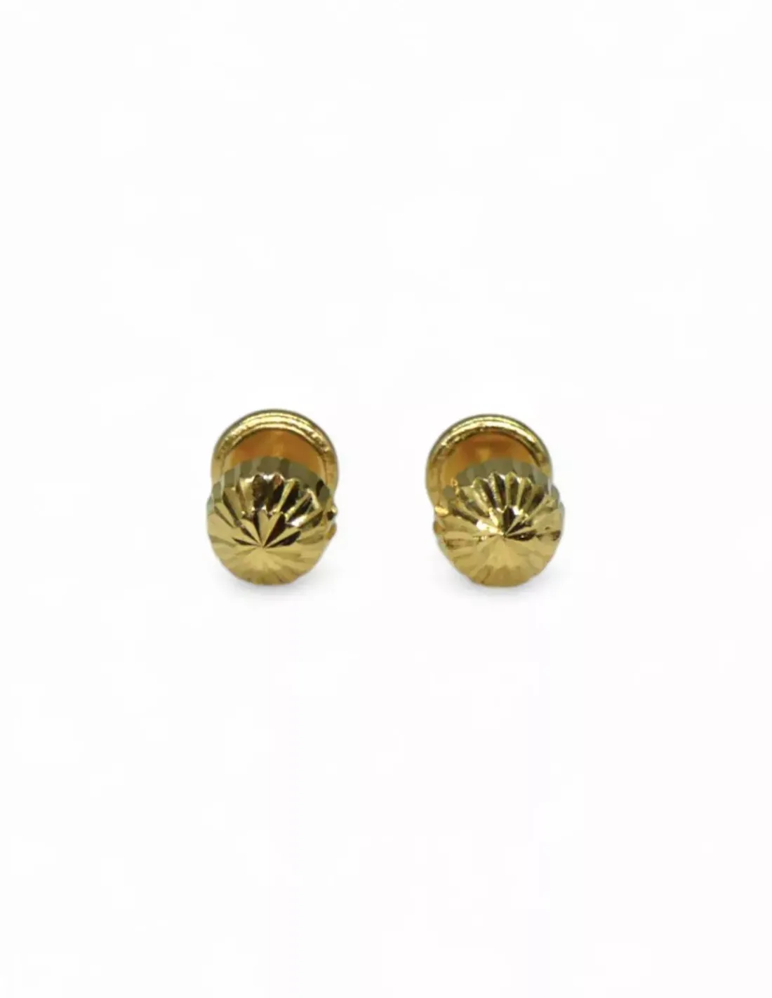 Flash Sale Pendientes media bola labrada oro 18k Pendientes De Oro