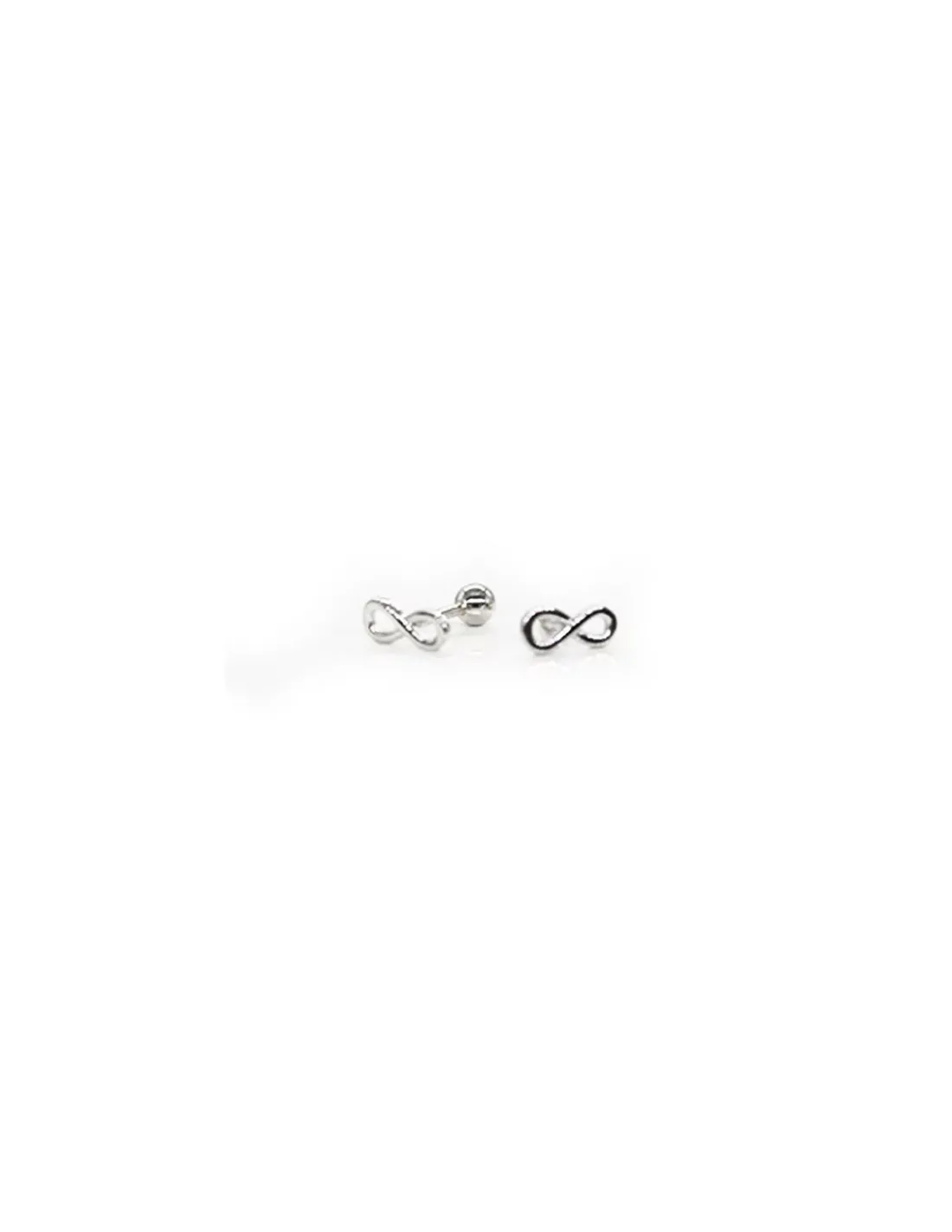 Store Pendientes miniatura infinito cierre rosca plata 925 rodio 3x8mm Pendientes De Plata